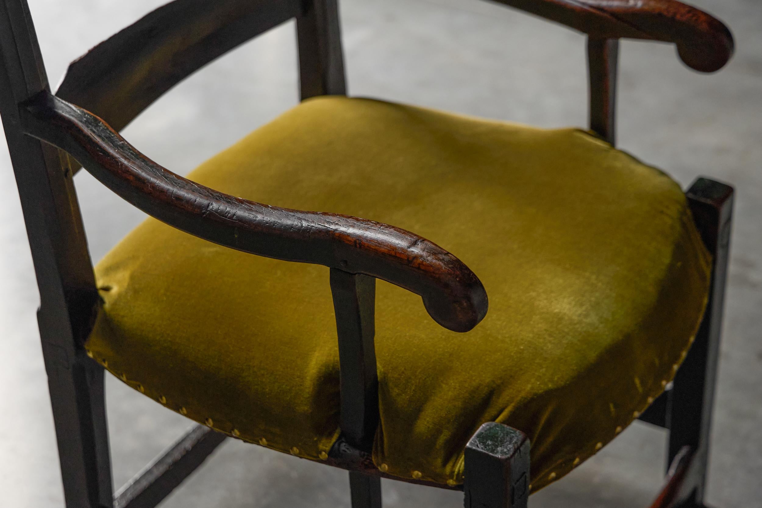 Fauteuil rustique d'art populaire, France, XIXe siècle Bon état - En vente à Antwerp, BE