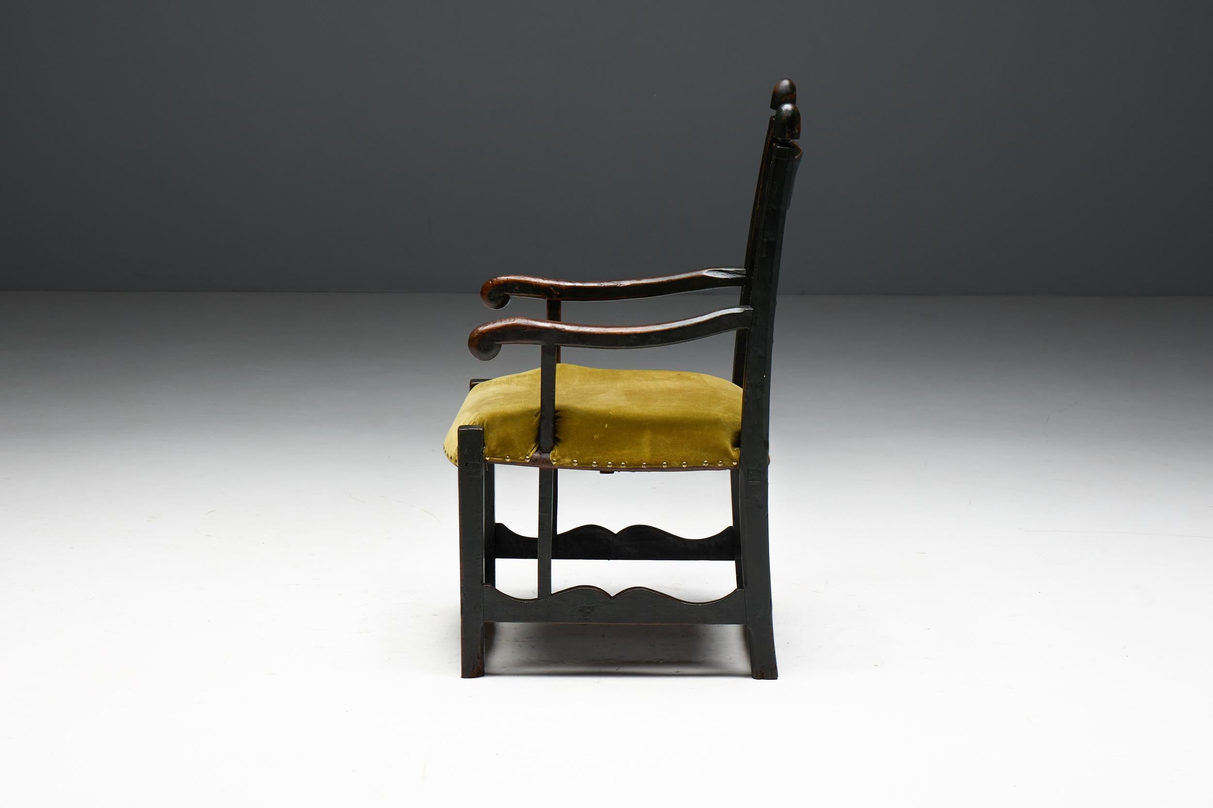 Fauteuil rustique d'art populaire, France, XIXe siècle en vente 2