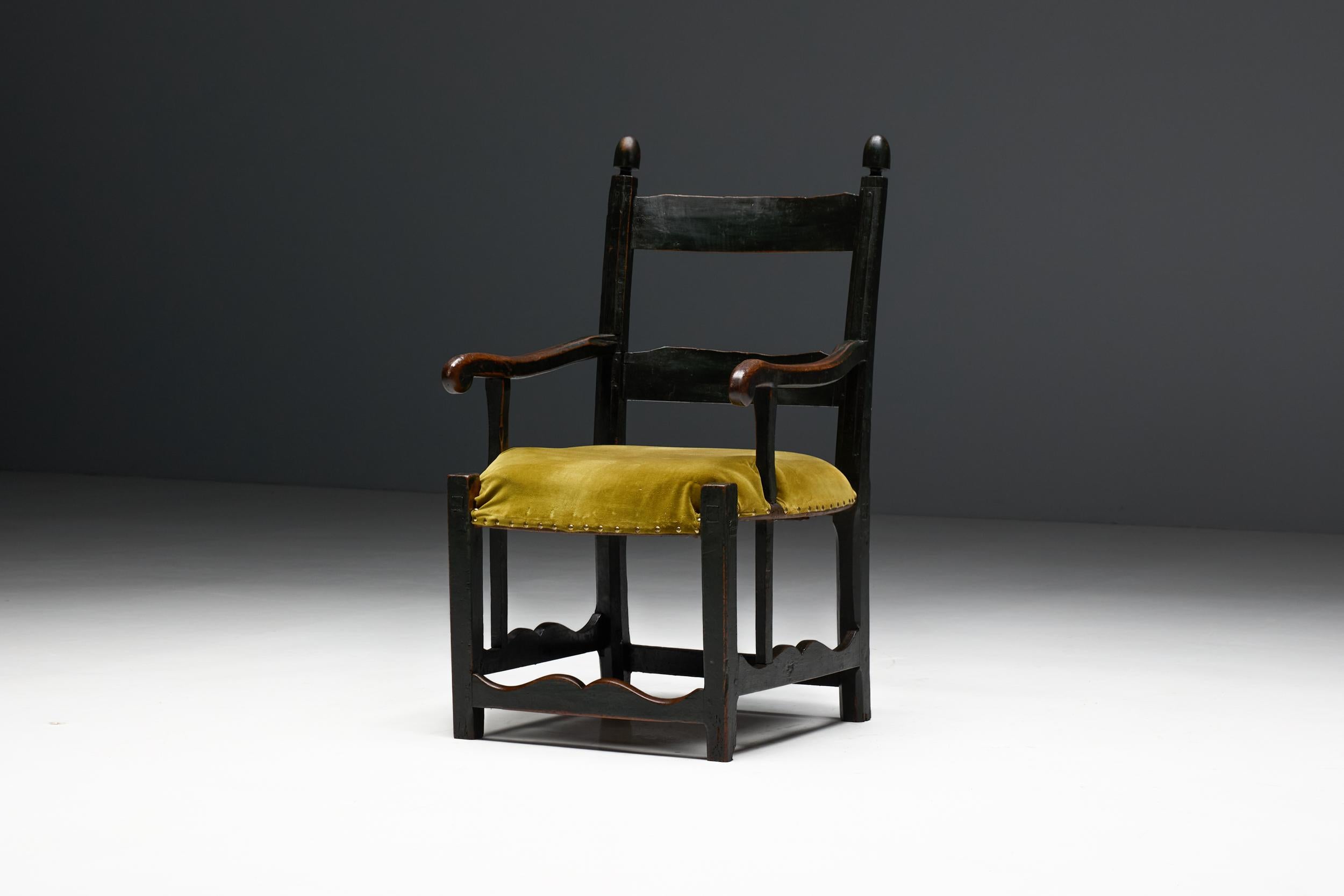 Fauteuil rustique d'art populaire, France, XIXe siècle en vente 3