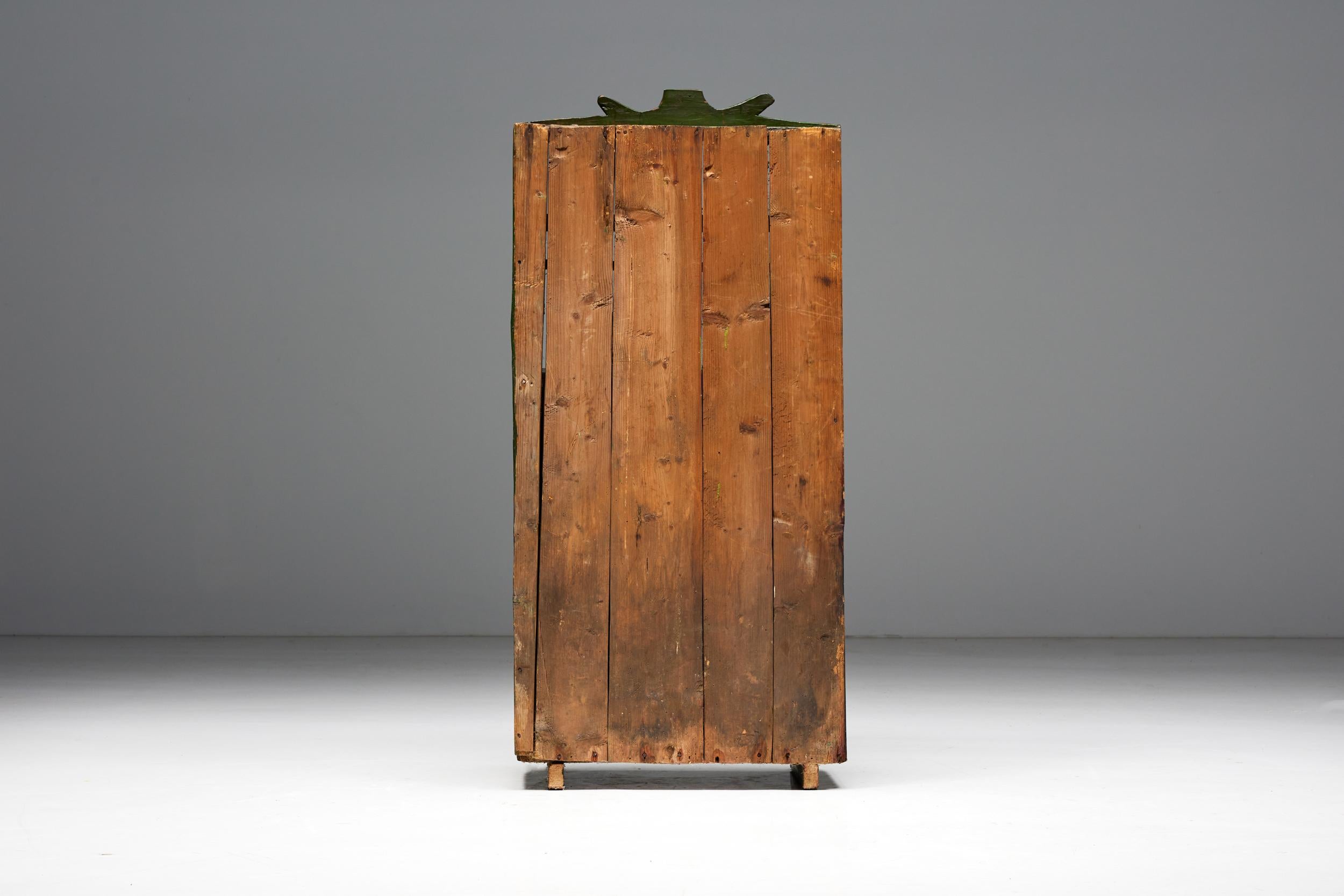 Rustic Folk Art Cabinet, France, Early 20th Century For Sale 10