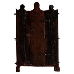 Rustic Folk Art Cabinet, Spain, 19th Century