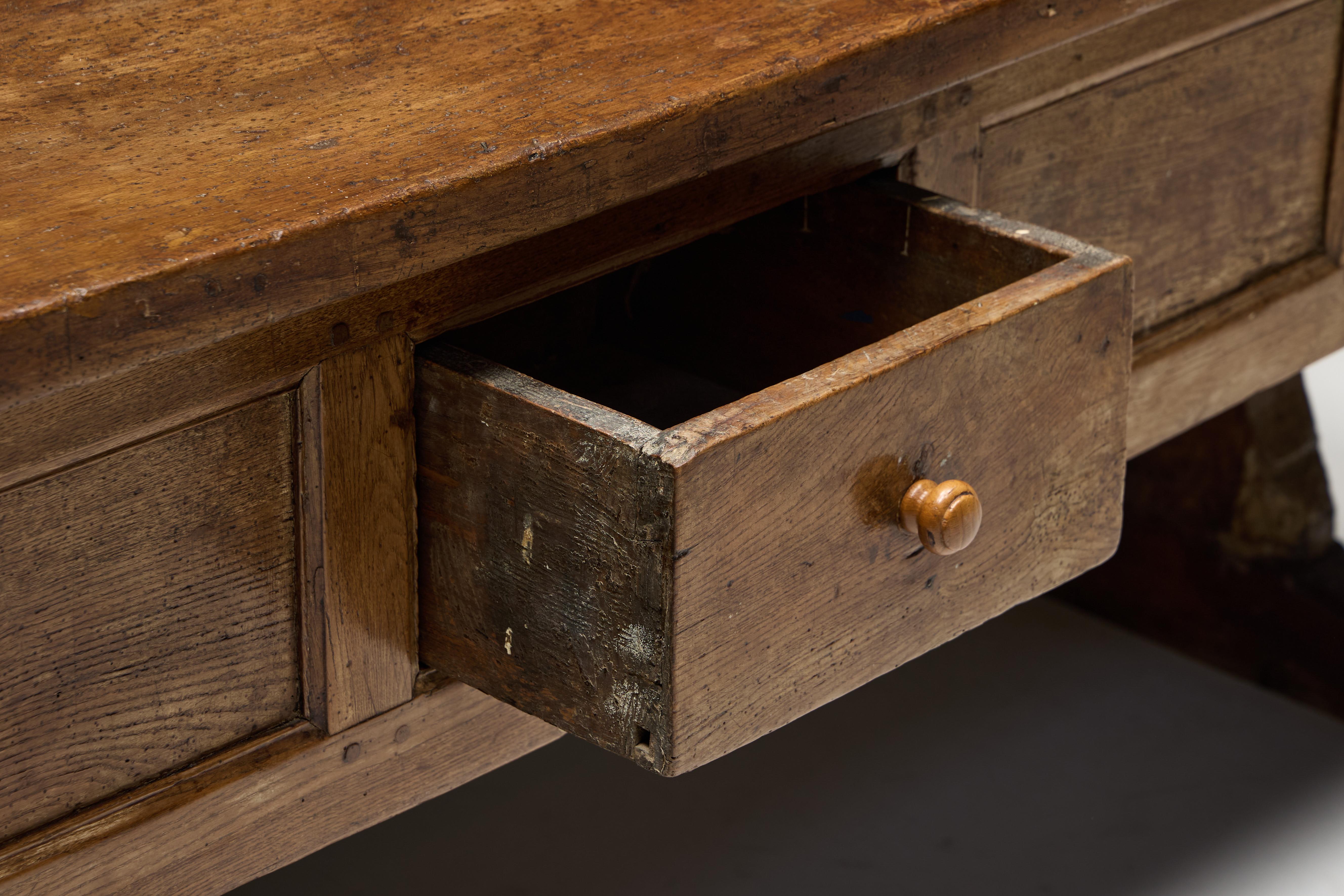 Rustic Folk Art Console Table, France, 18th Century 3