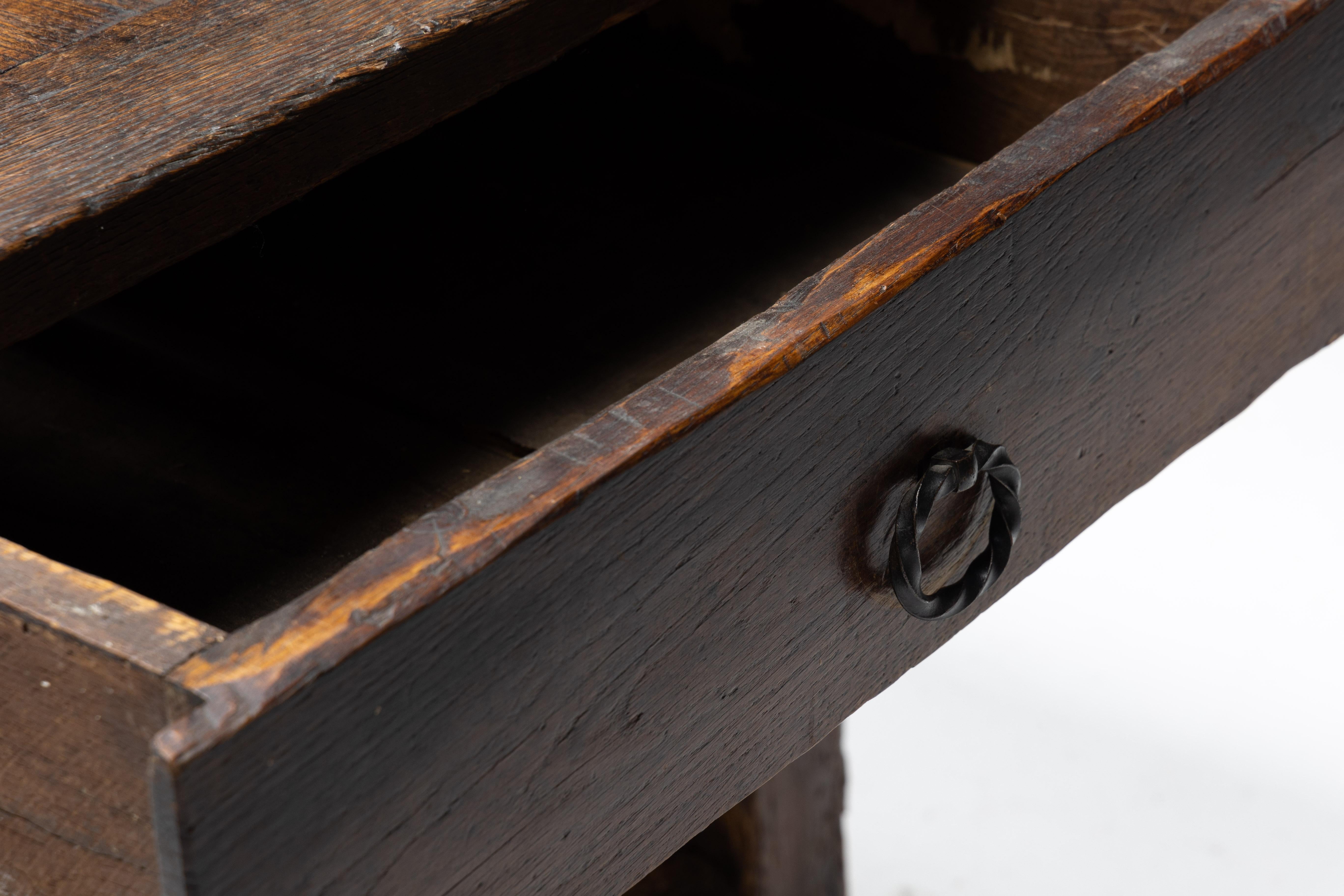 Rustic Folk Art Dining Table, France, 19th Century For Sale 1