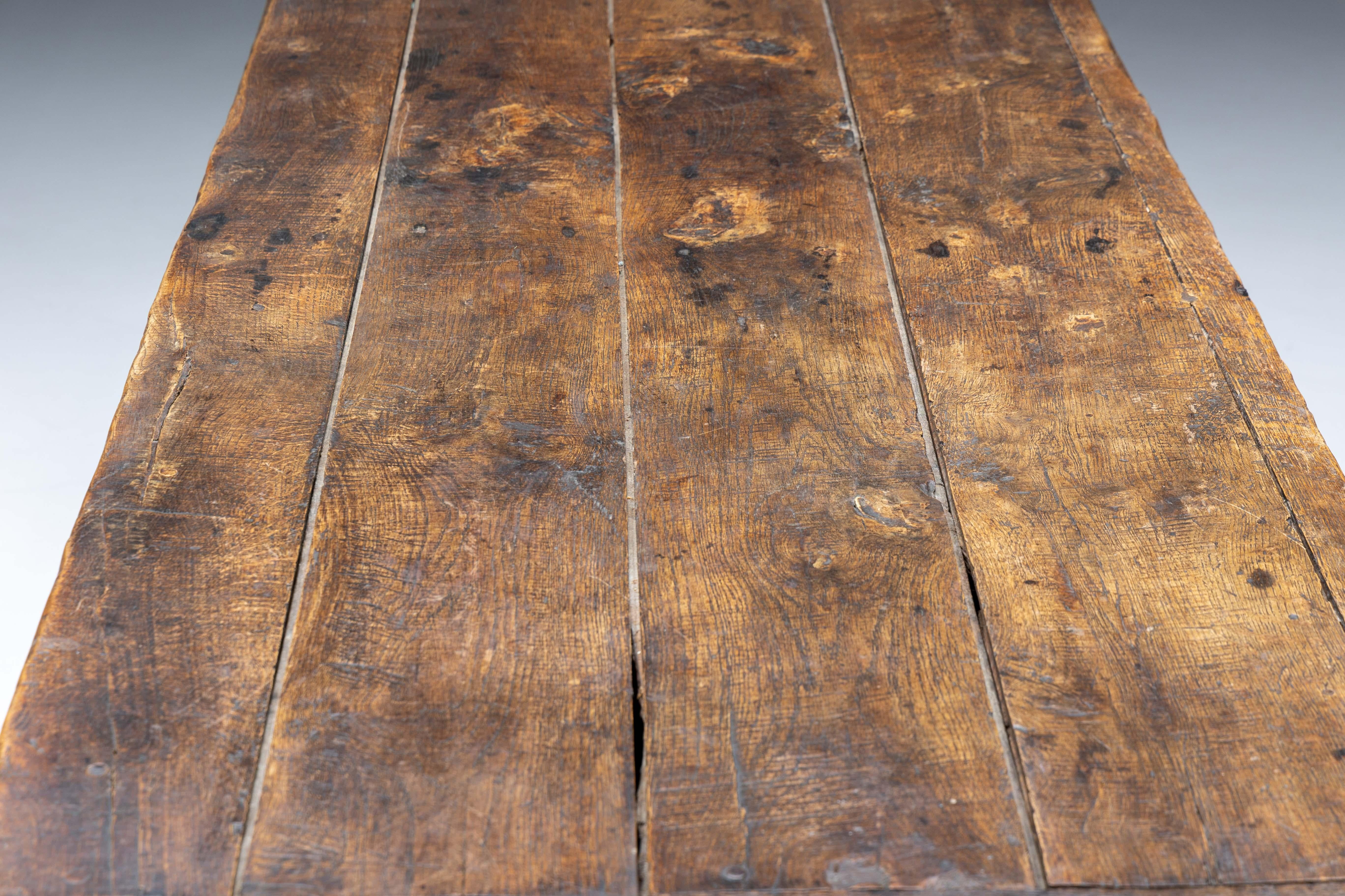 Rustic Folk Art Dining Table, France, 19th Century For Sale 3