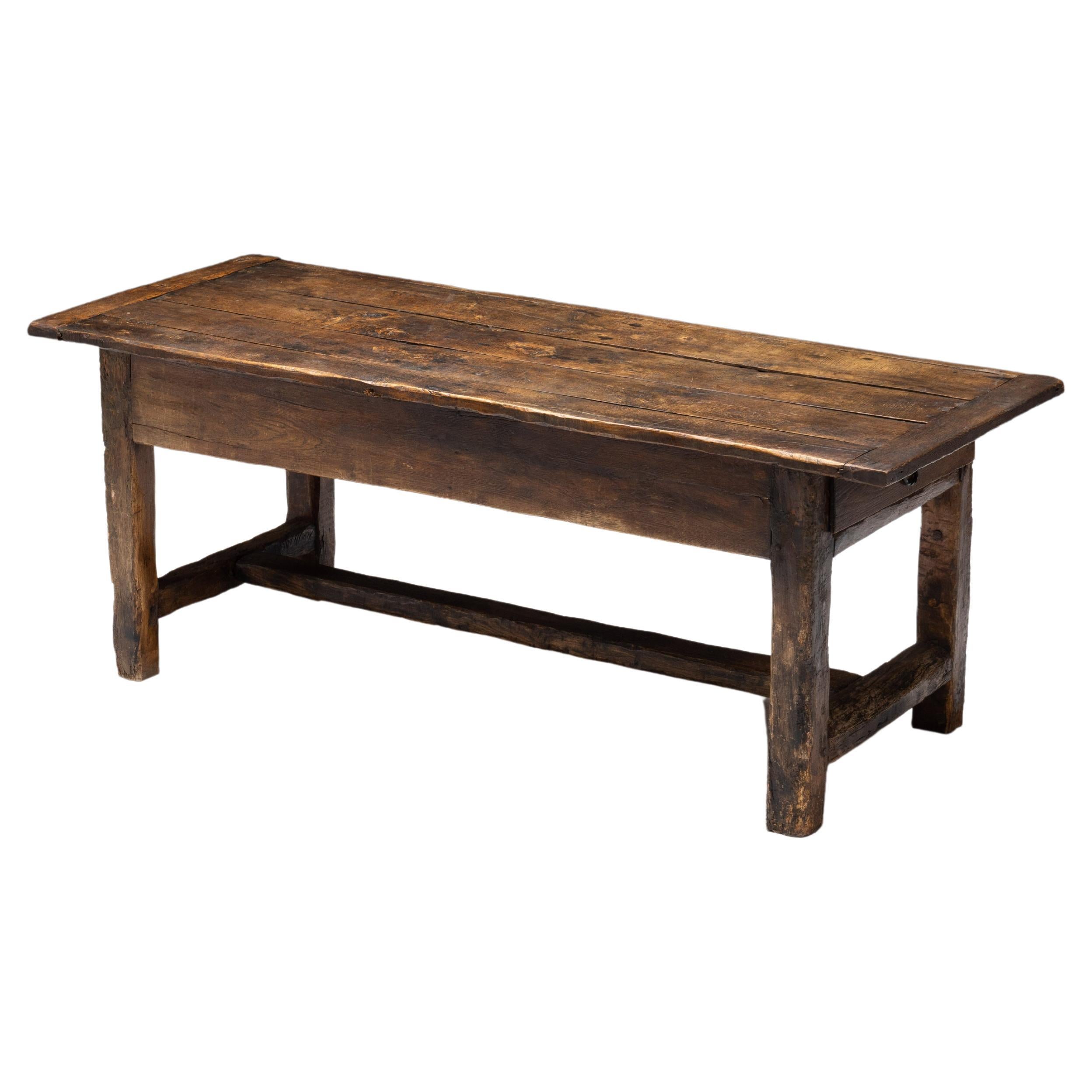 Rustic Folk Art Dining Table, France, 19th Century For Sale