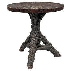 Antique Rustic Folk Art Guerdon Table