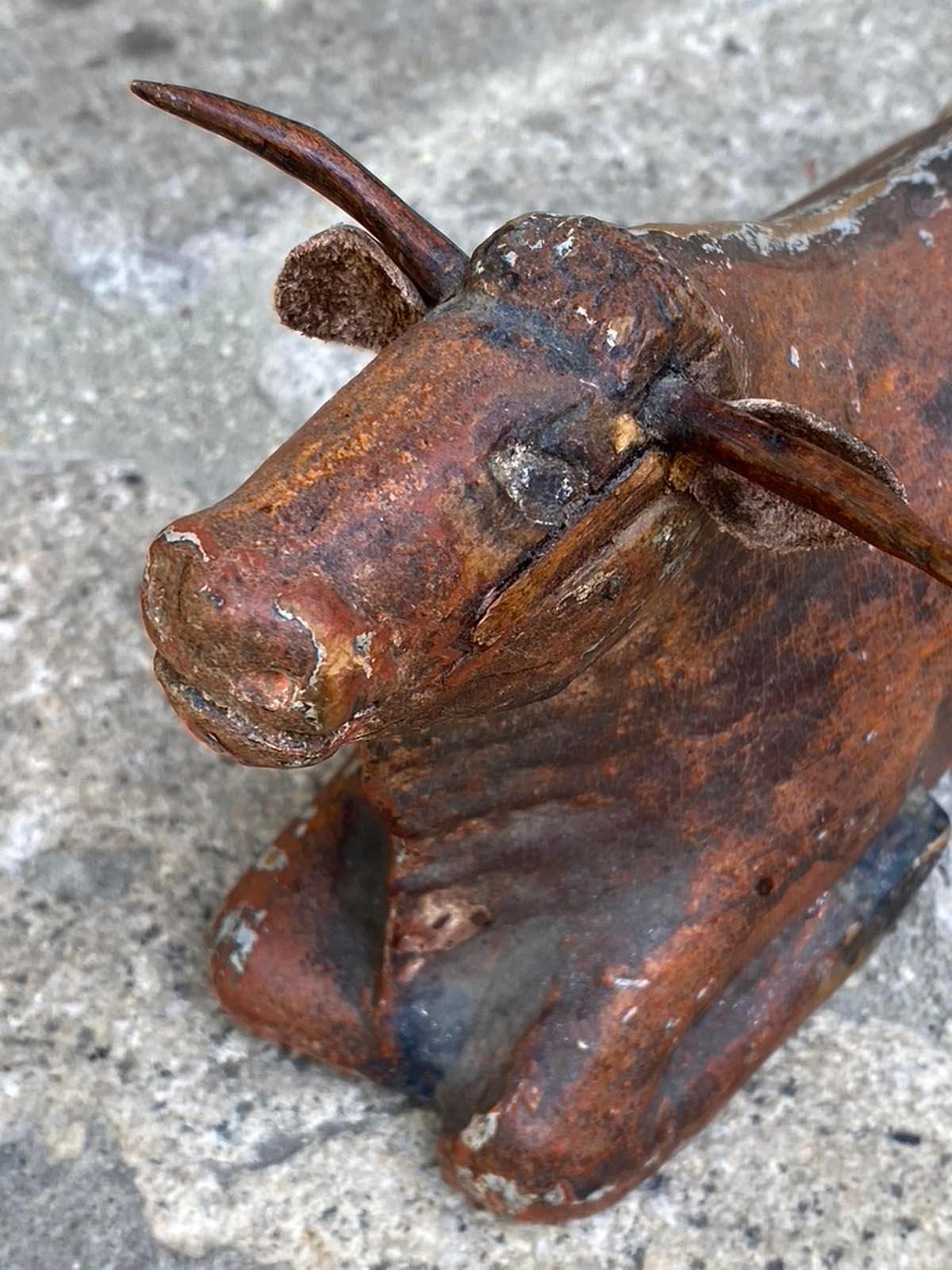 Rustic Folk Art Horse and Ox from Nativity Scene For Sale 3