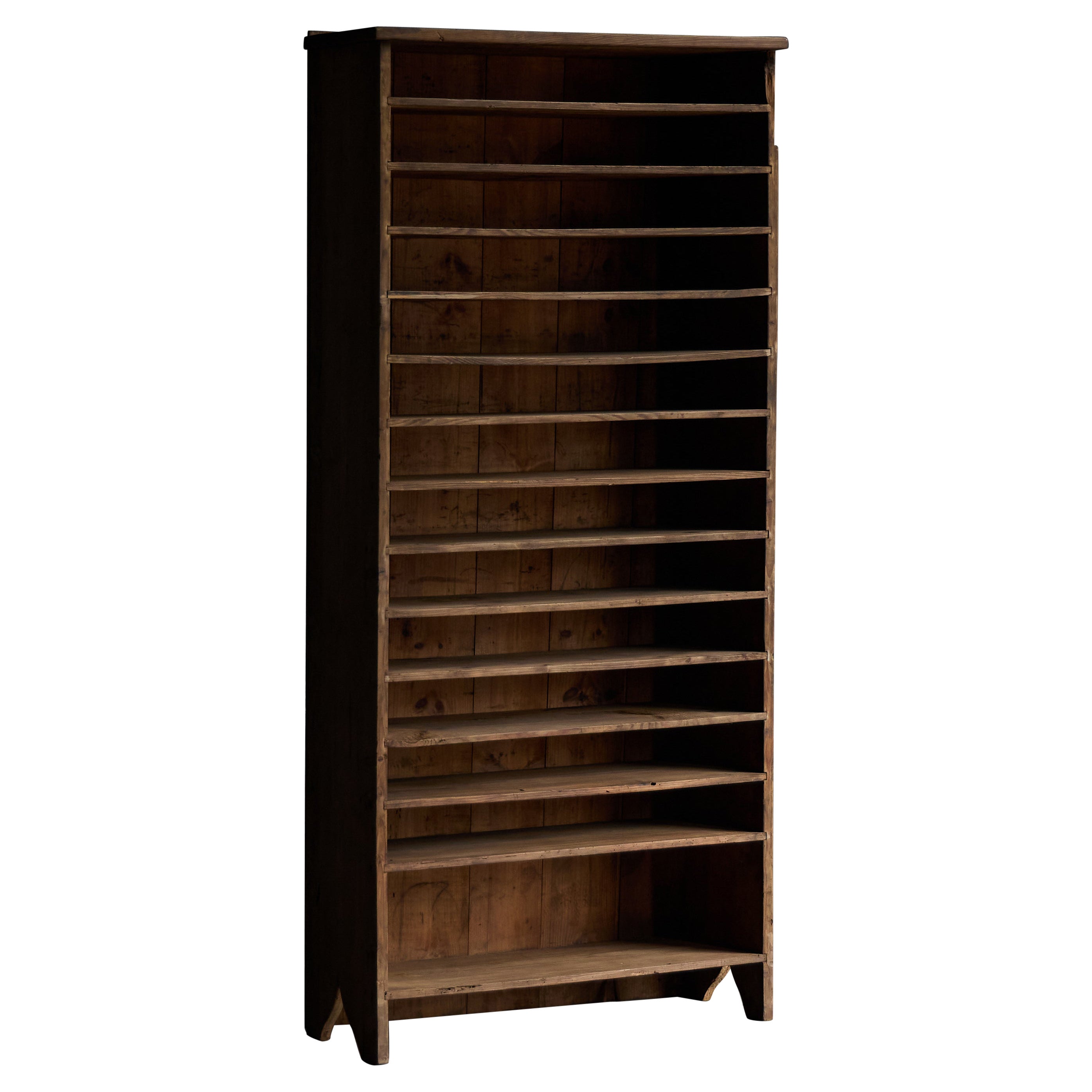 Rustic Folk Art Paper Shelf, France, 19th Century
