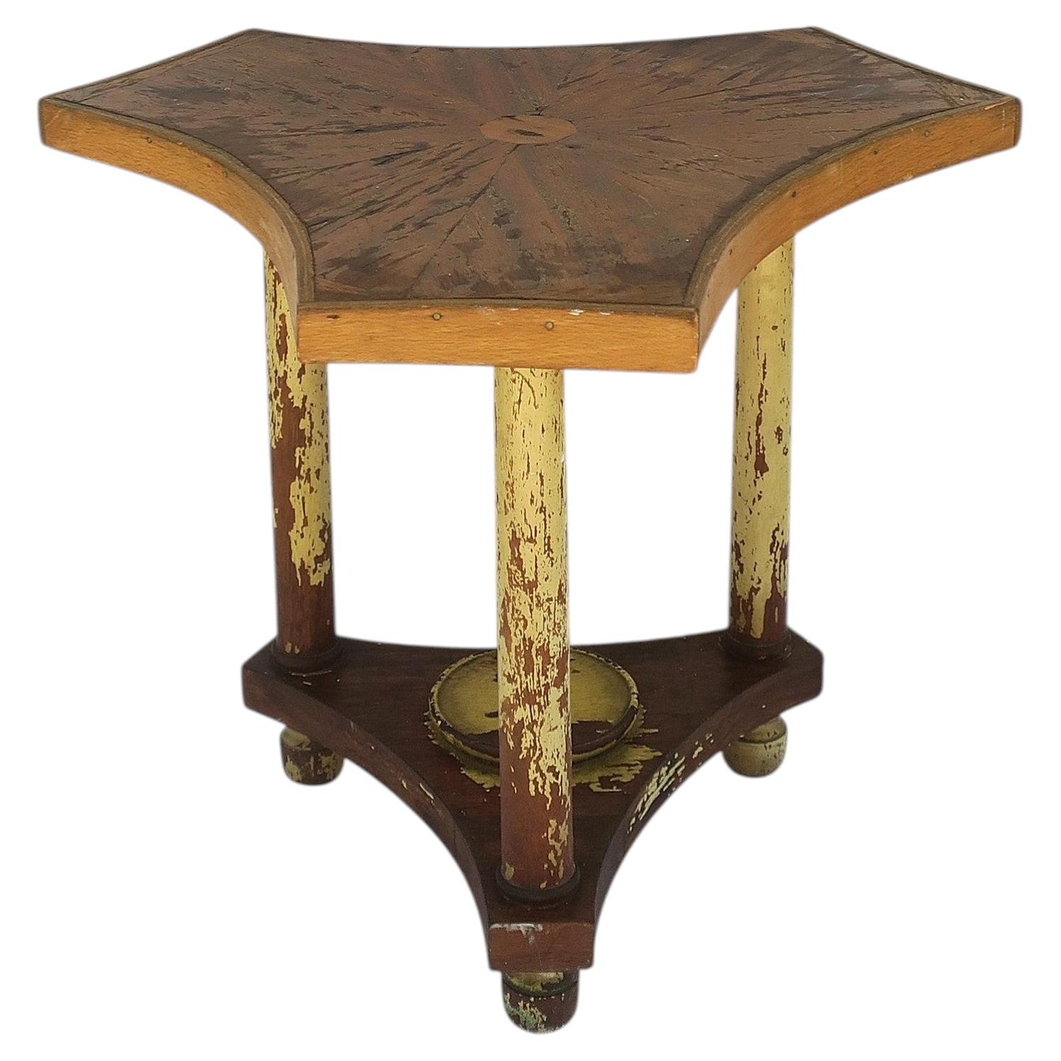 Rustic Folk Art Side or End Table, Circa Early-20th Century For Sale