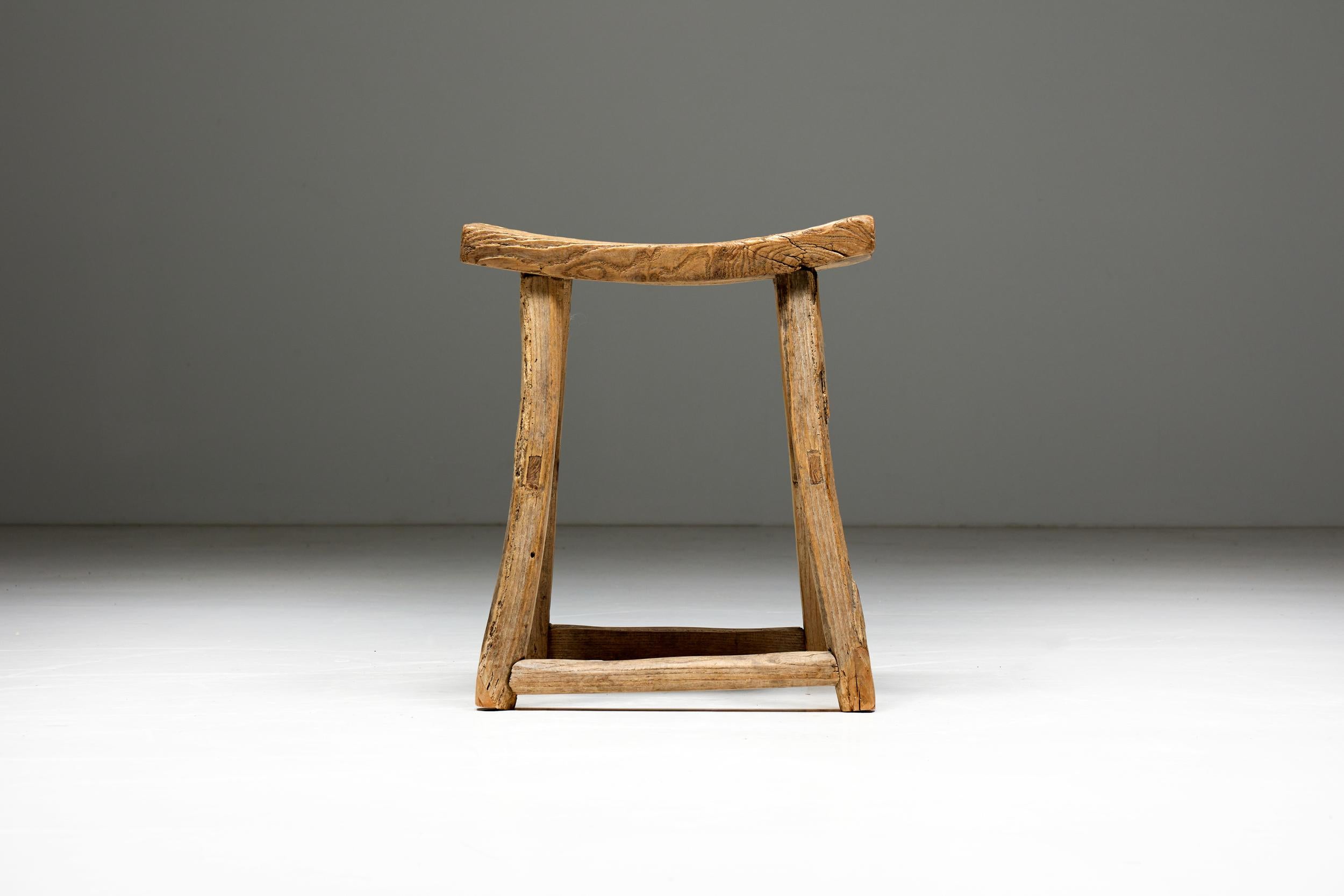 Rustic Folk Art Stool, France, Early 20th Century For Sale 1