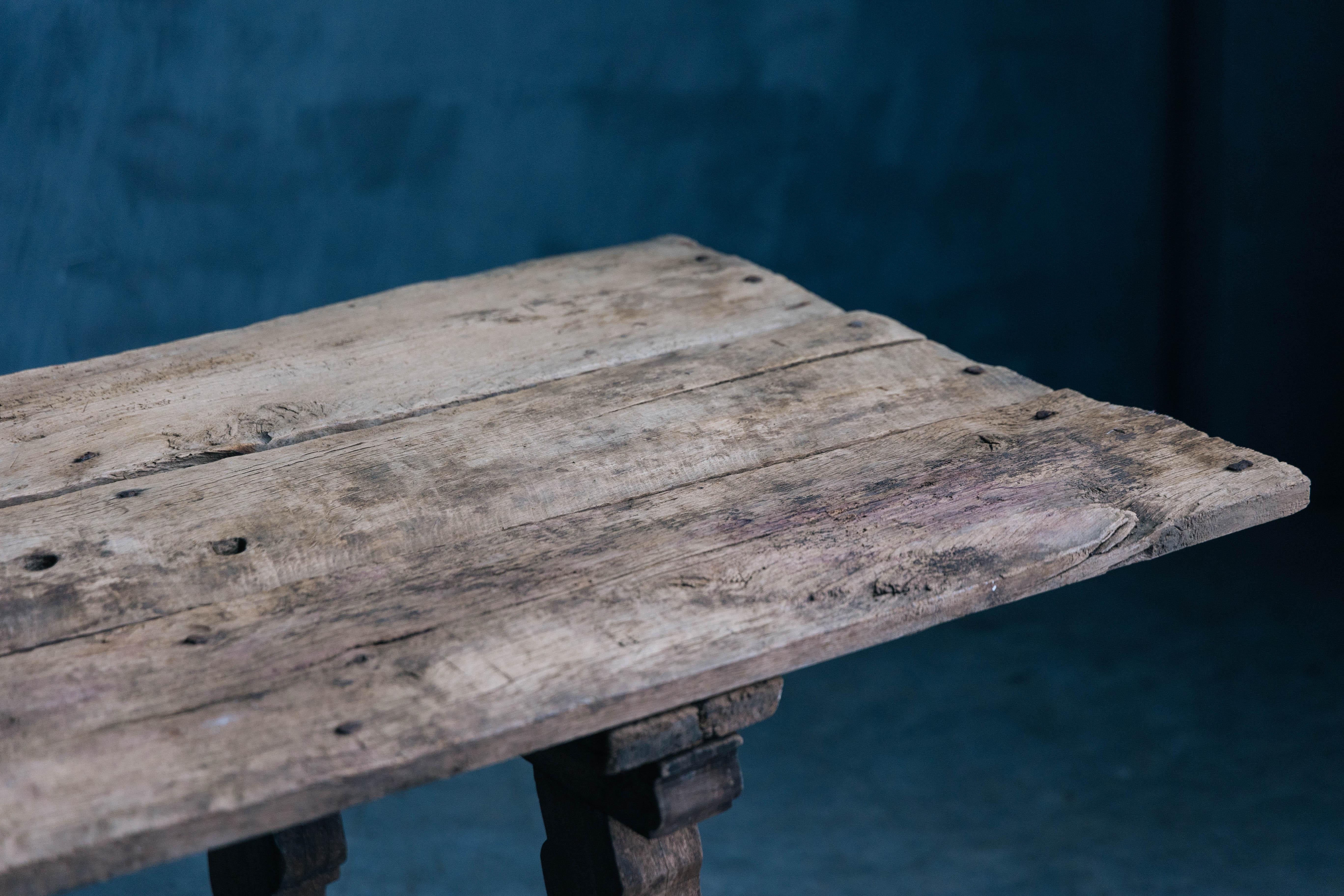 Table à tréteaux rustique, Espagne, 19ème siècle en vente 9