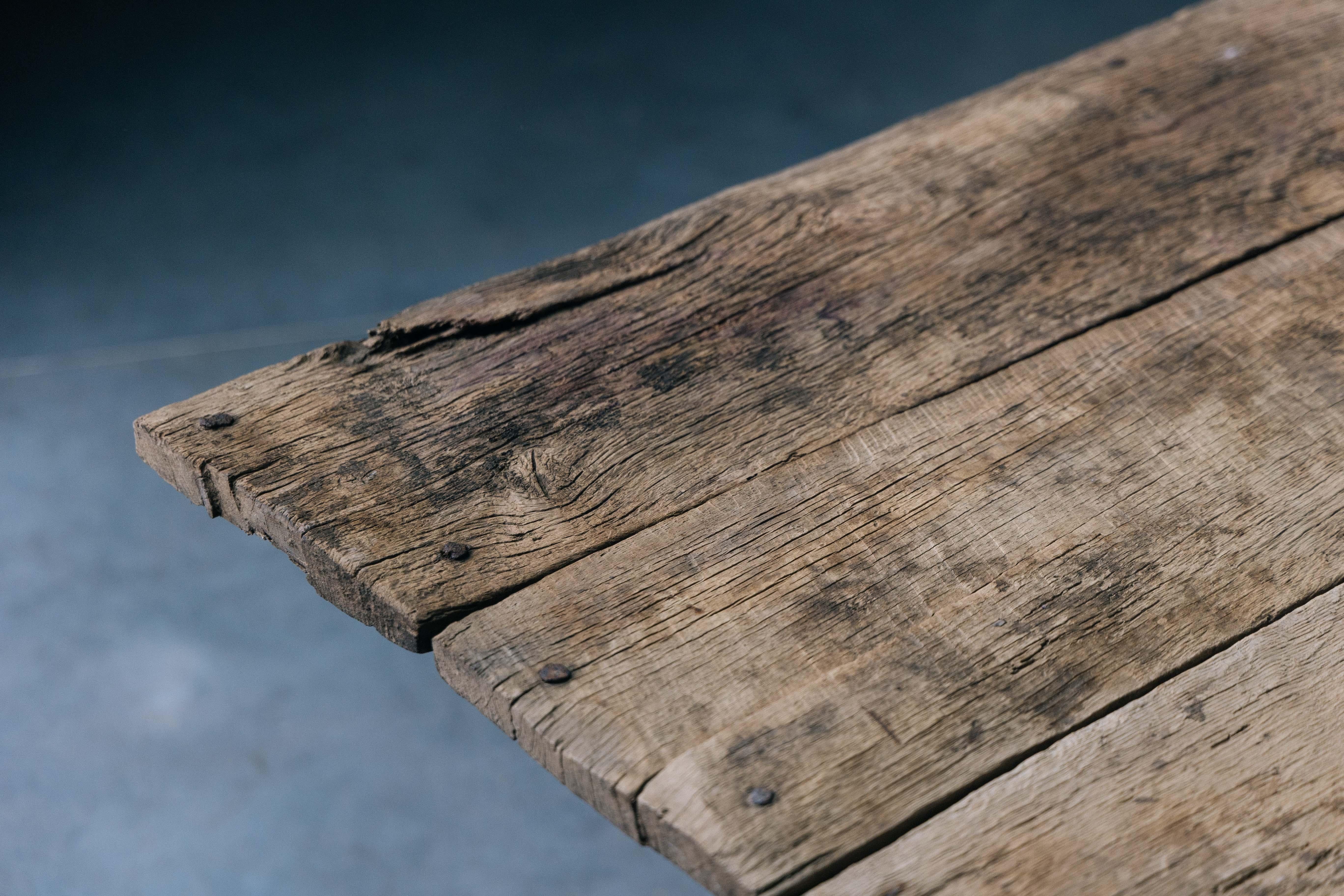Table à tréteaux rustique, Espagne, 19ème siècle en vente 10