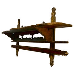 Rustic Folk Art Wall Shelf