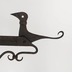 Rustic Four Arm Forged Iron Chandelier