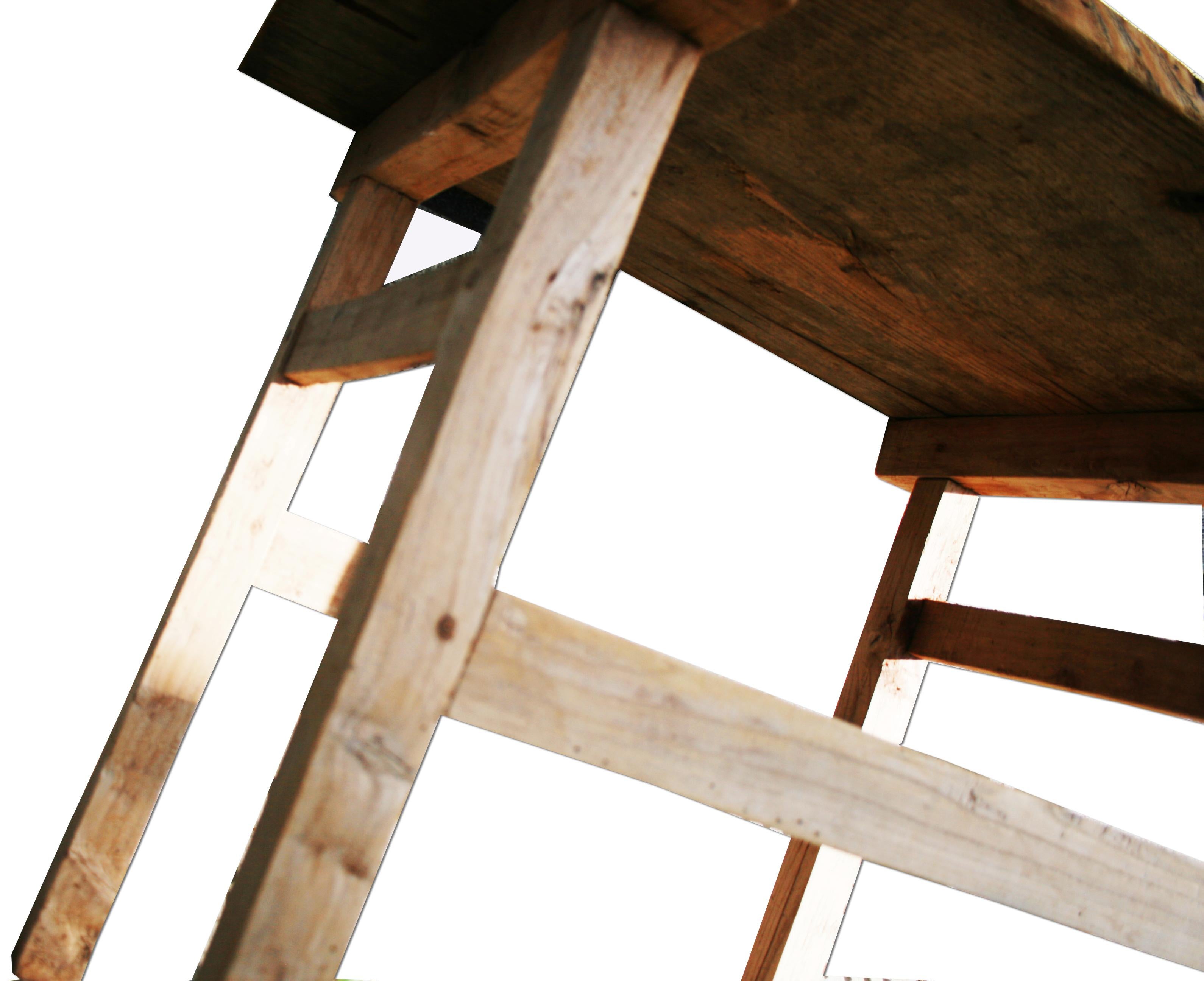 Spanish Rustic  Fram Side Table  From Spain For Sale