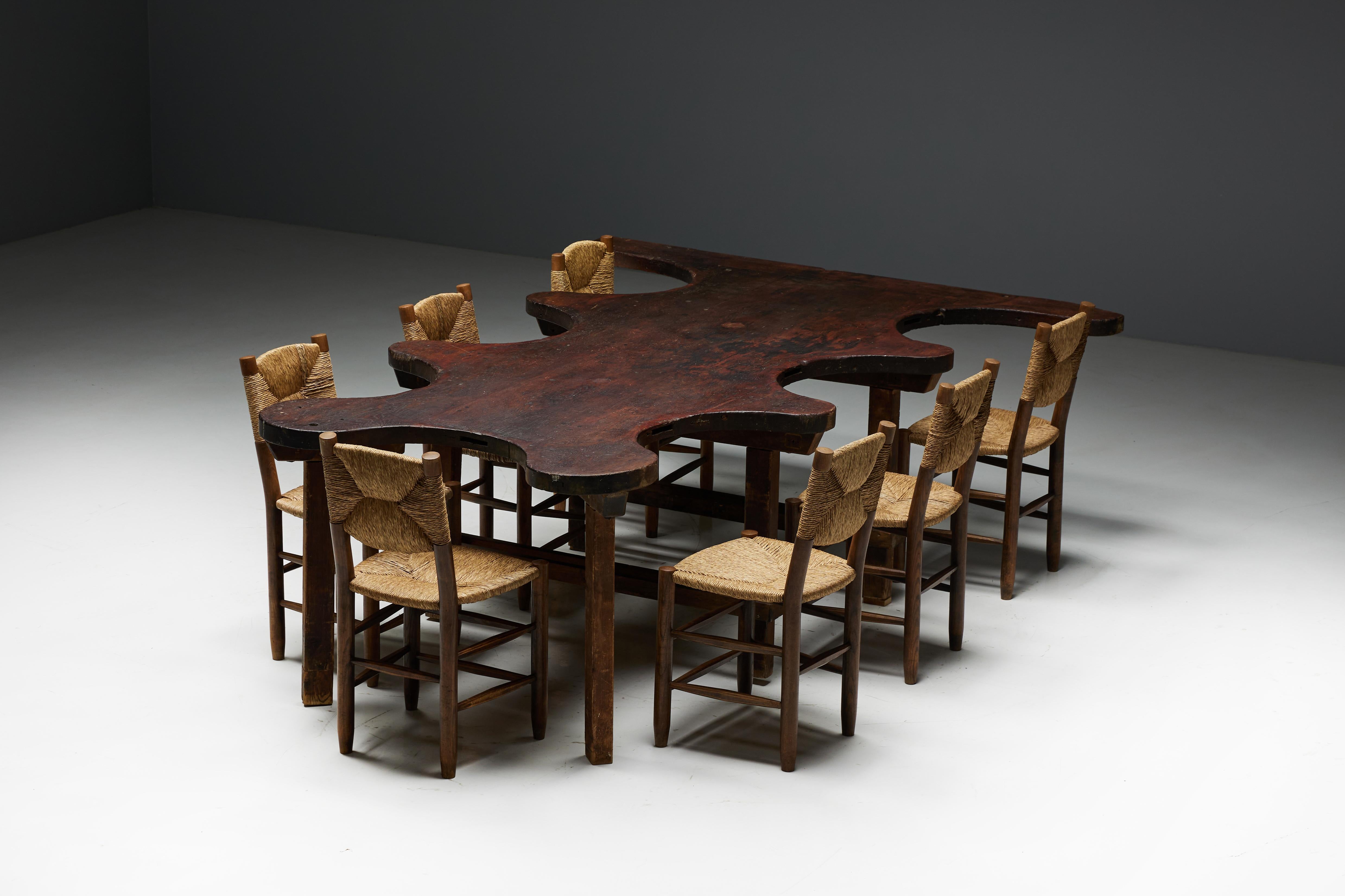 Rustic Free Form Organic Table, France, Late 19th Century For Sale 9