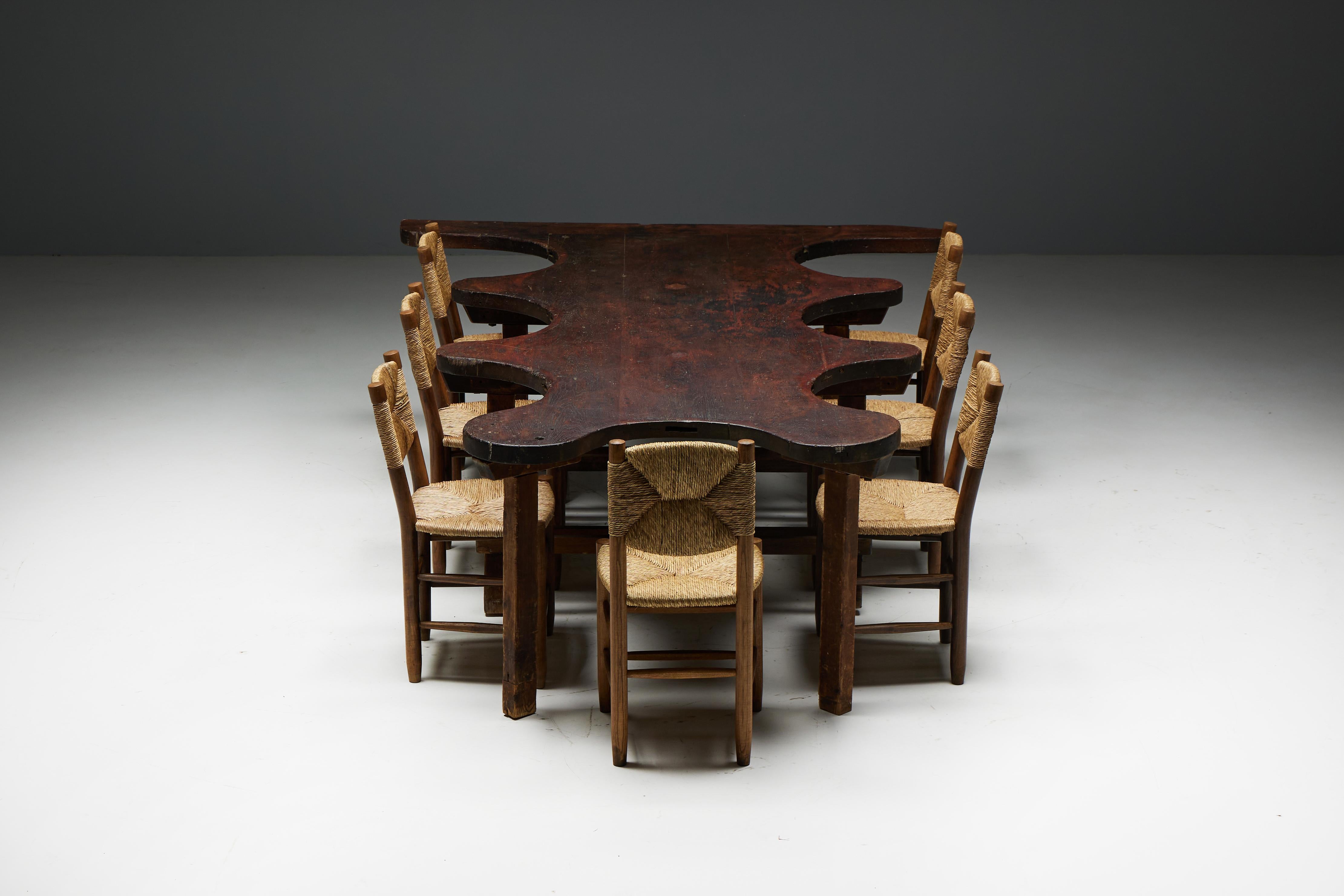 Rustic Free Form Organic Table, France, Late 19th Century For Sale 10