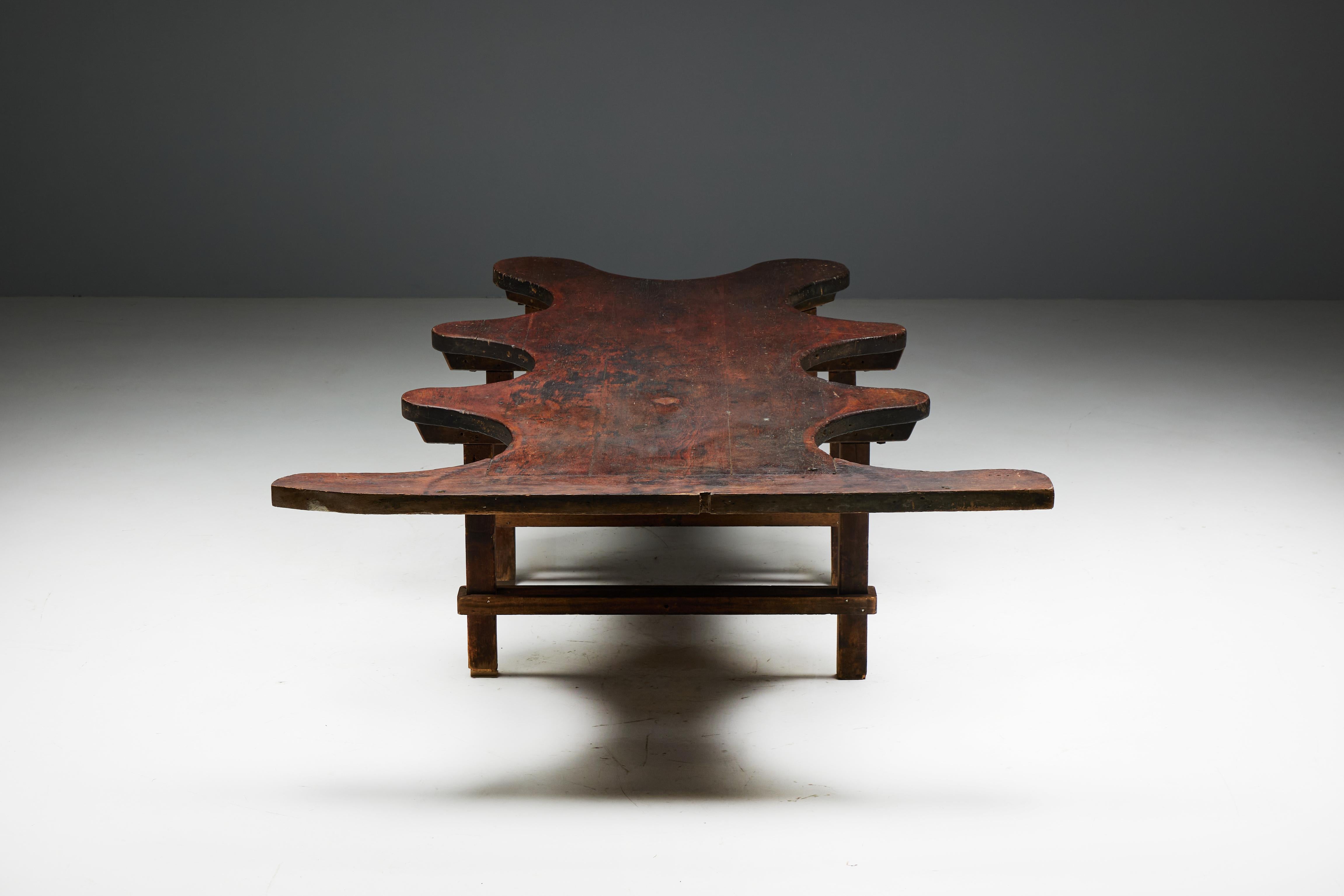 Rustic Free Form Organic Table, France, Late 19th Century For Sale 11