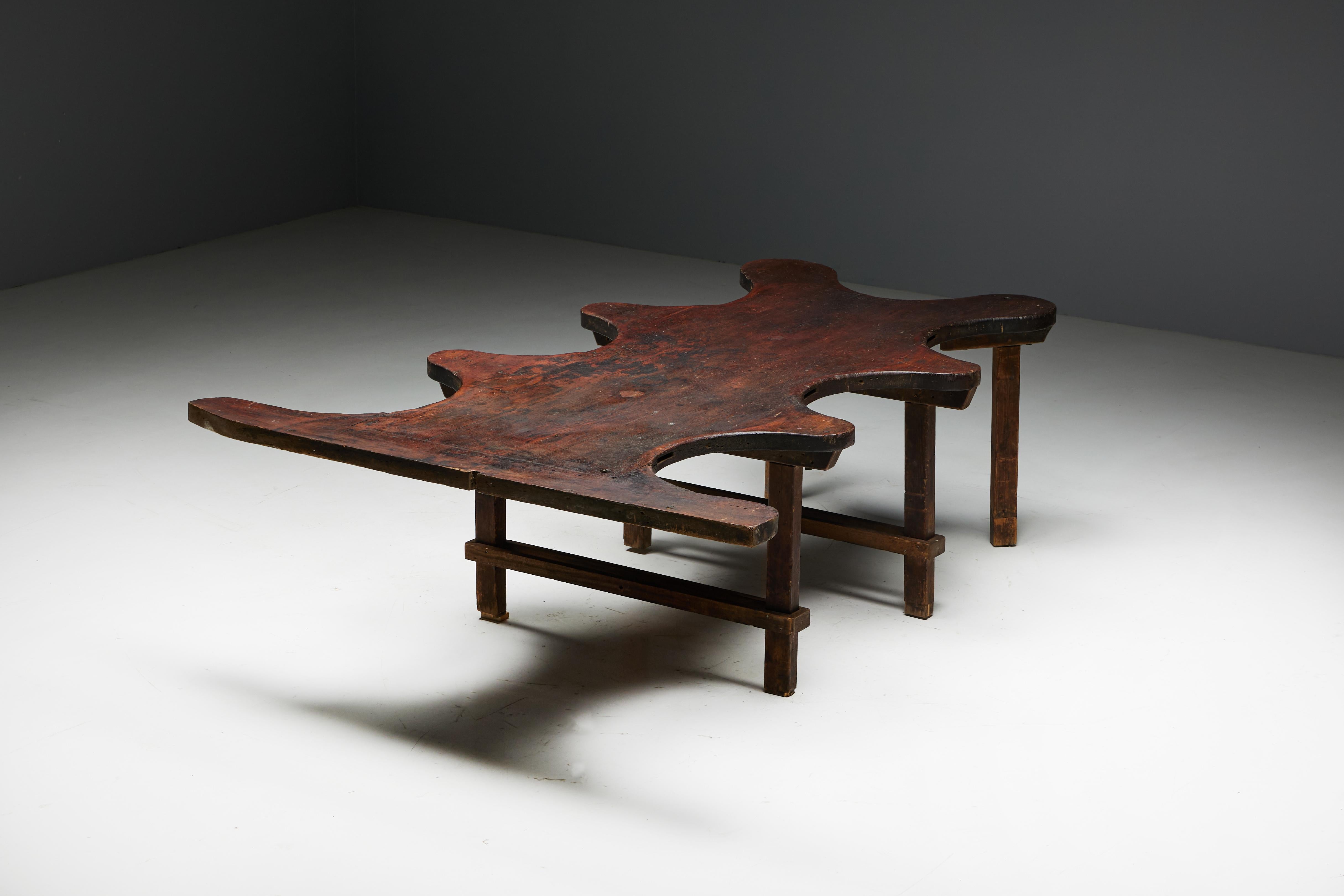 Rustic Free Form Organic Table, France, Late 19th Century For Sale 12