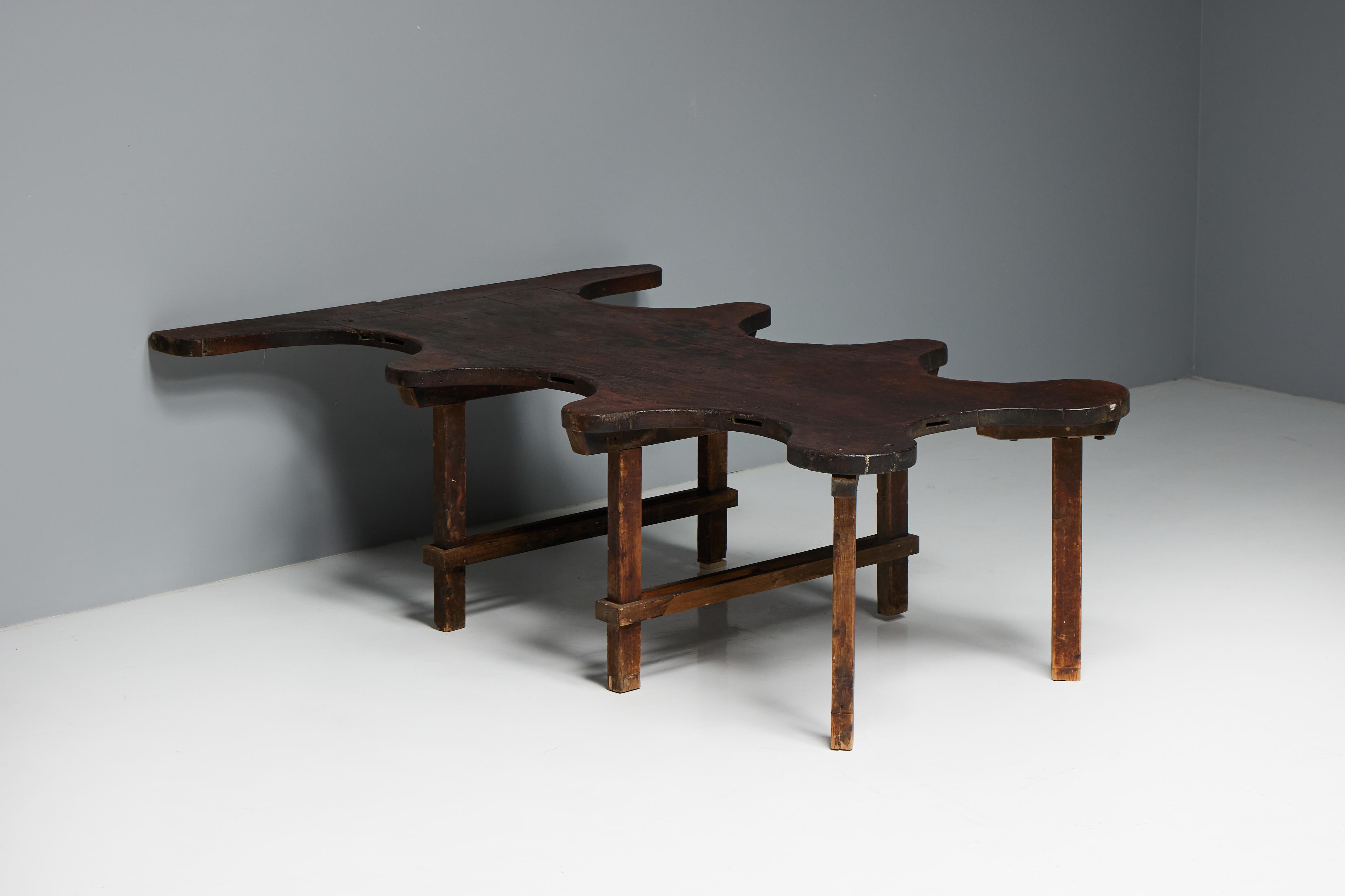 Rustic Free Form Organic Table, France, Late 19th Century For Sale 15