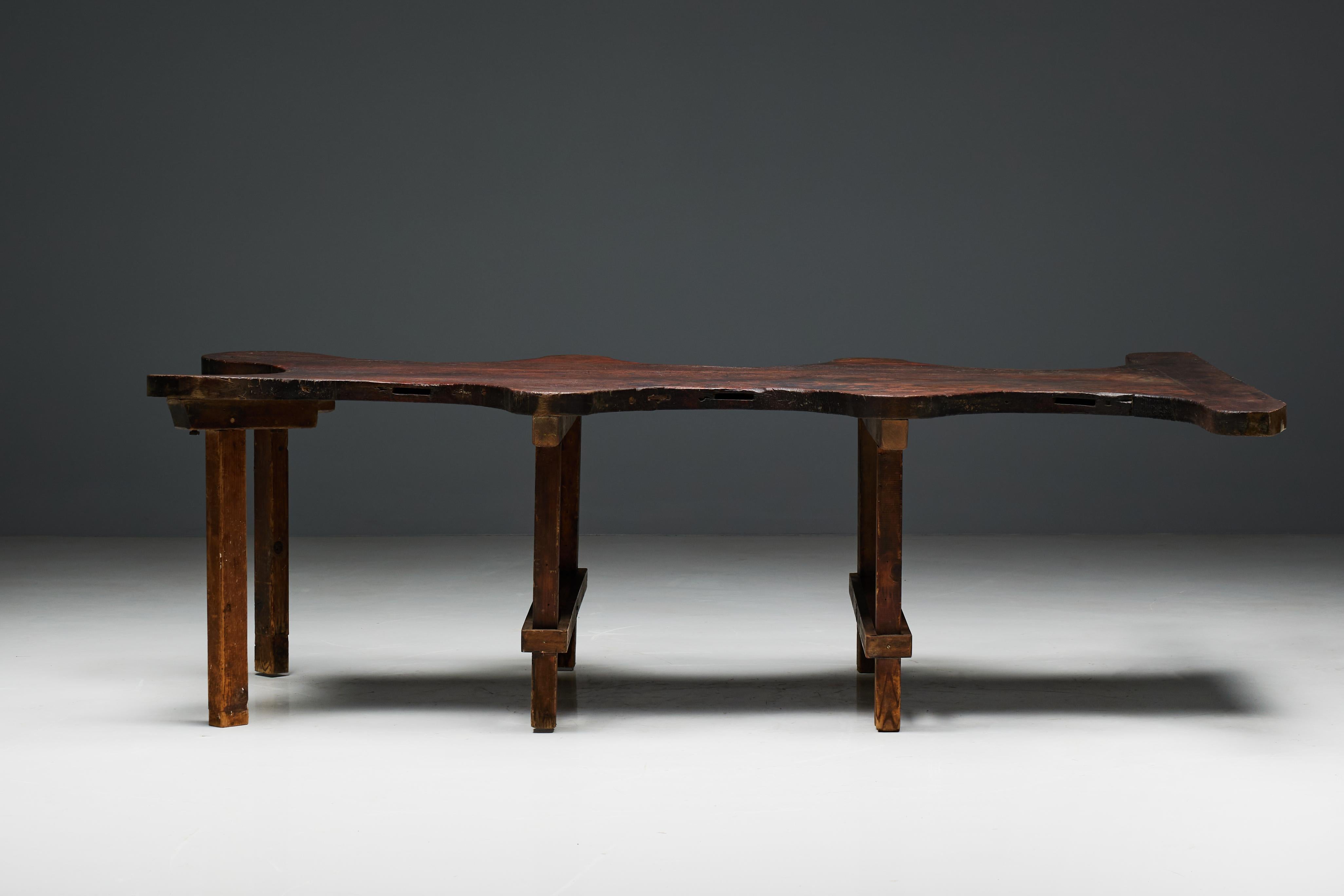 Rustic Free Form Organic Table, France, Late 19th Century For Sale 1