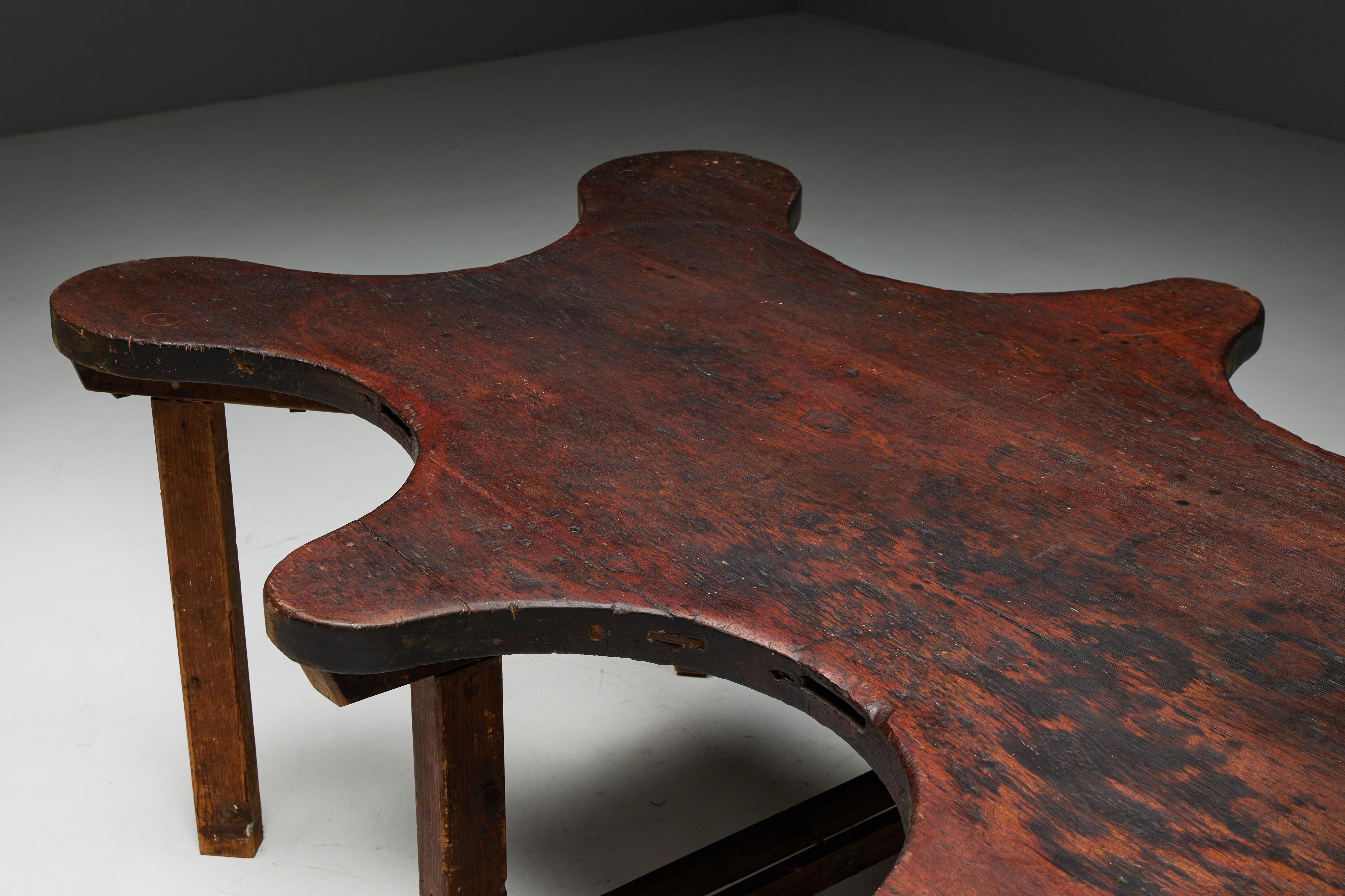 Rustic Free Form Organic Table, France, Late 19th Century For Sale 4