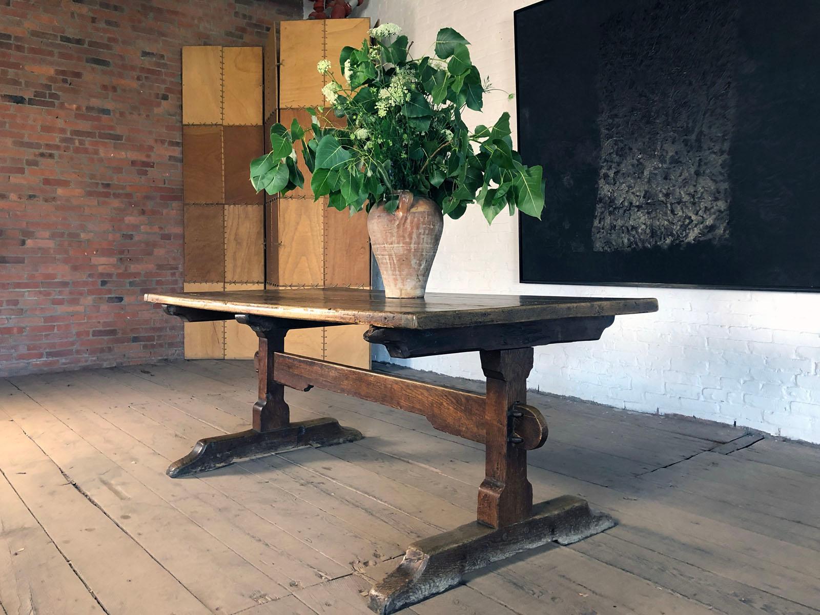 chestnut trestle table