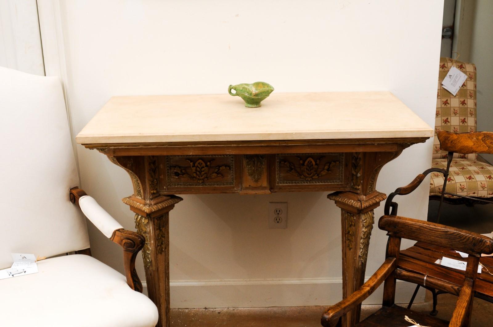 Rustic French 19th Century Green Glazed Square-Shaped Bowl with Weathered Patina In Good Condition For Sale In Atlanta, GA