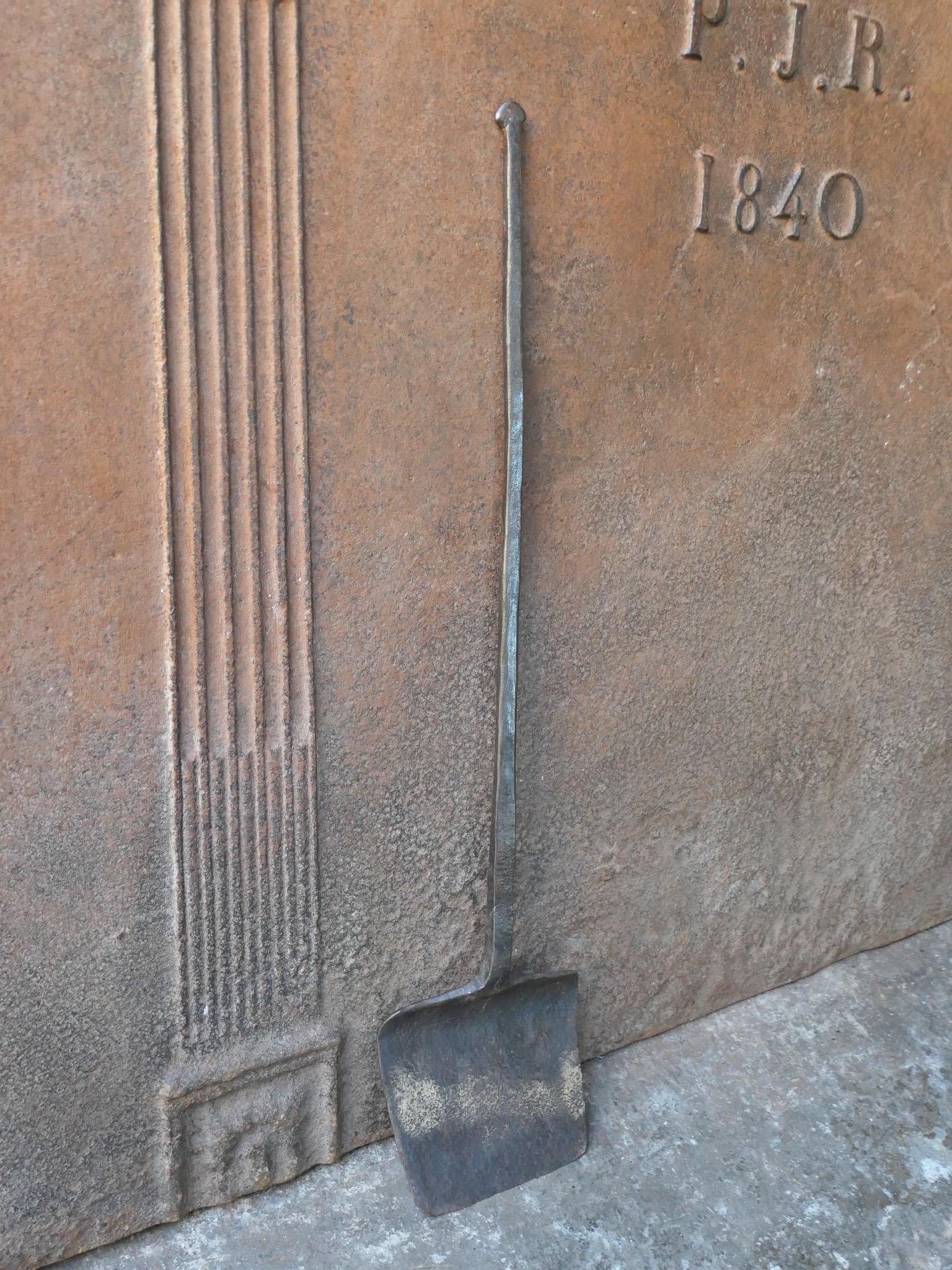 Rustic French Antique Fireplace Shovel, 17th Century