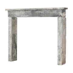 Rustic French Antique Reclaimed Farm House Limestone Fireplace Surround