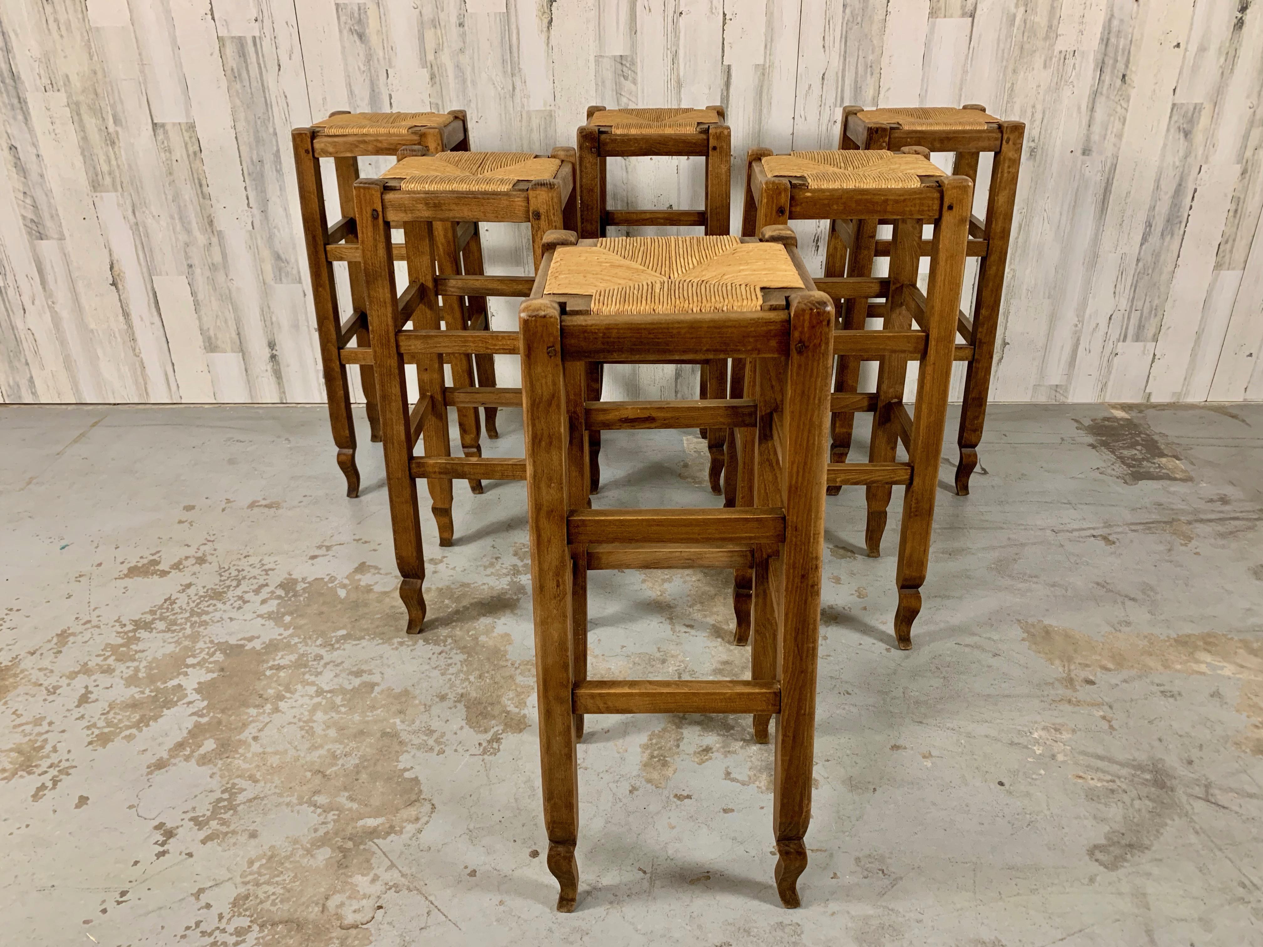 Country Rustic French Bar Stools For Sale