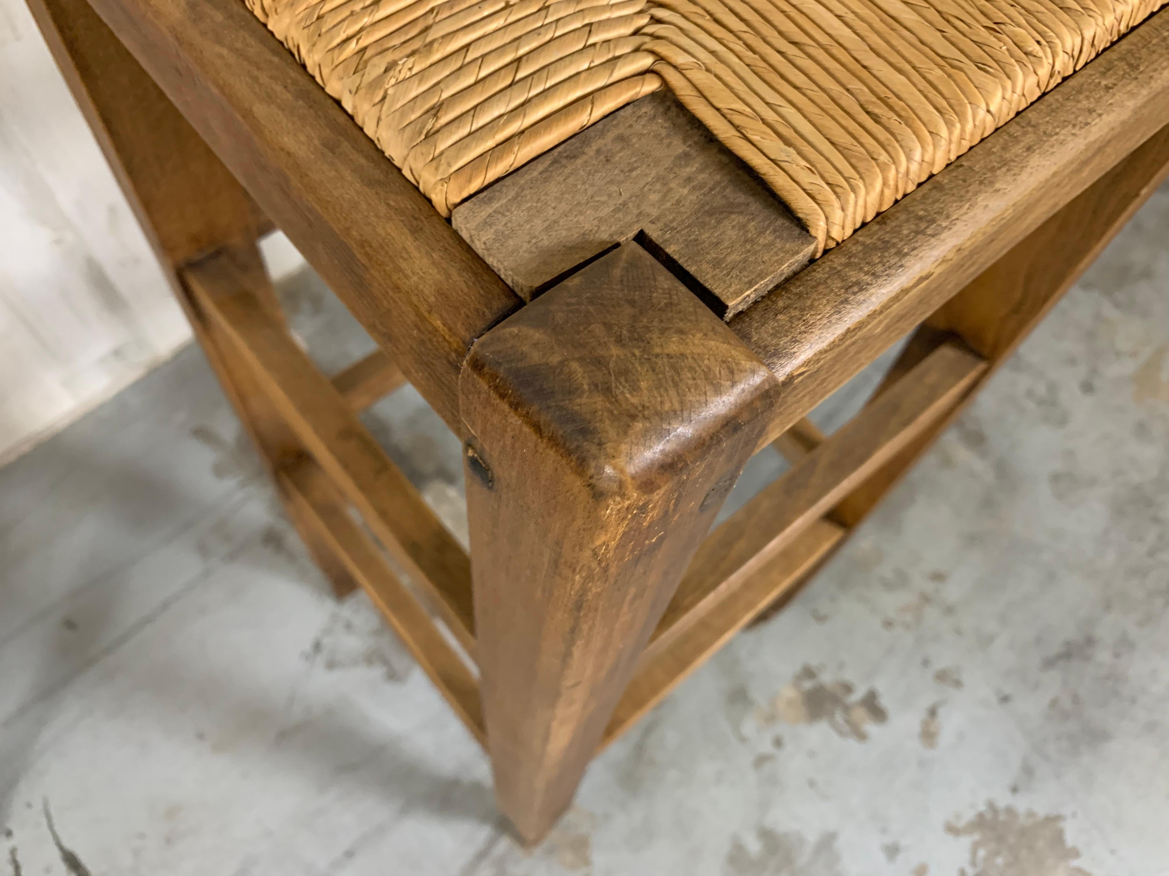 Rustic French Bar Stools In Good Condition For Sale In Denton, TX