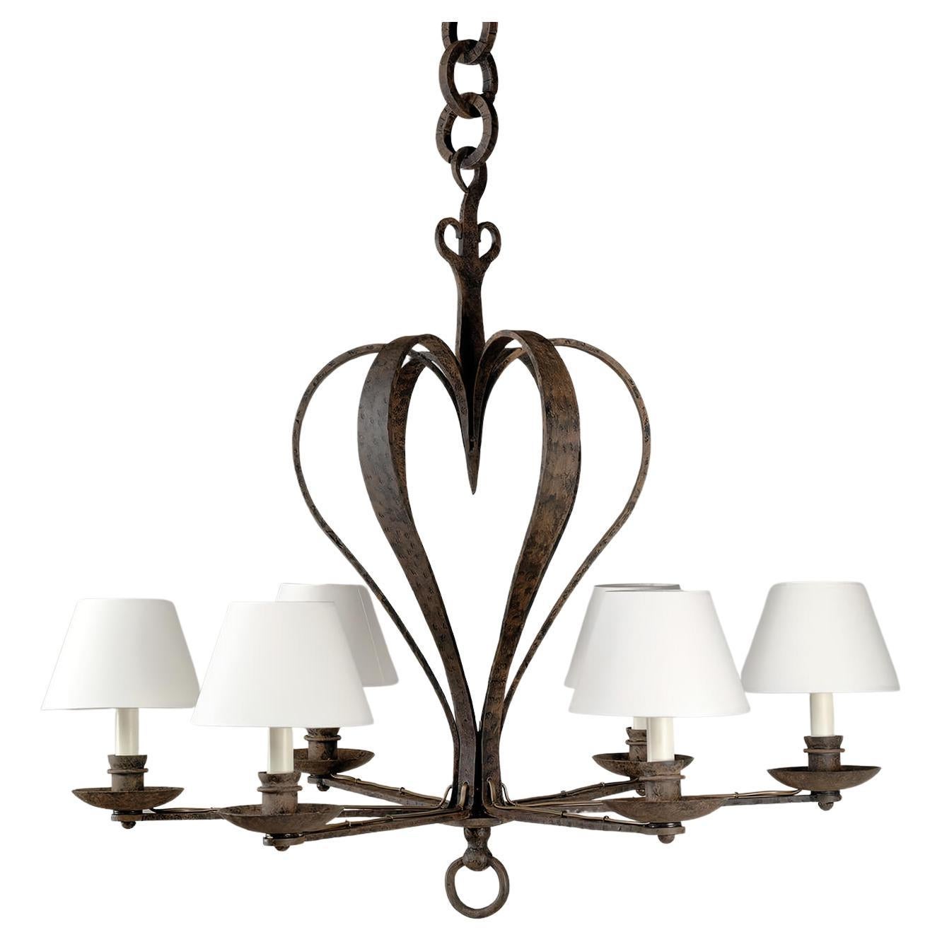 Rustic French Bastille Chandelier For Sale