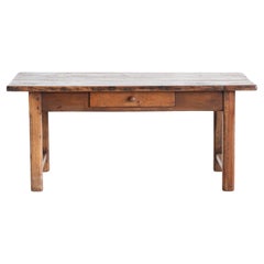 Antique Rustic French Beech Farmhouse Coffee Table