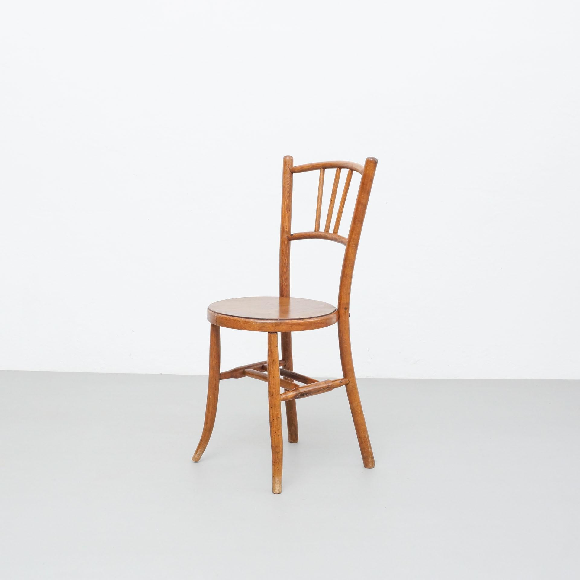 Mid-Century Modern Rustic French Bentwood Chair in the Style of Thonet, circa 1940