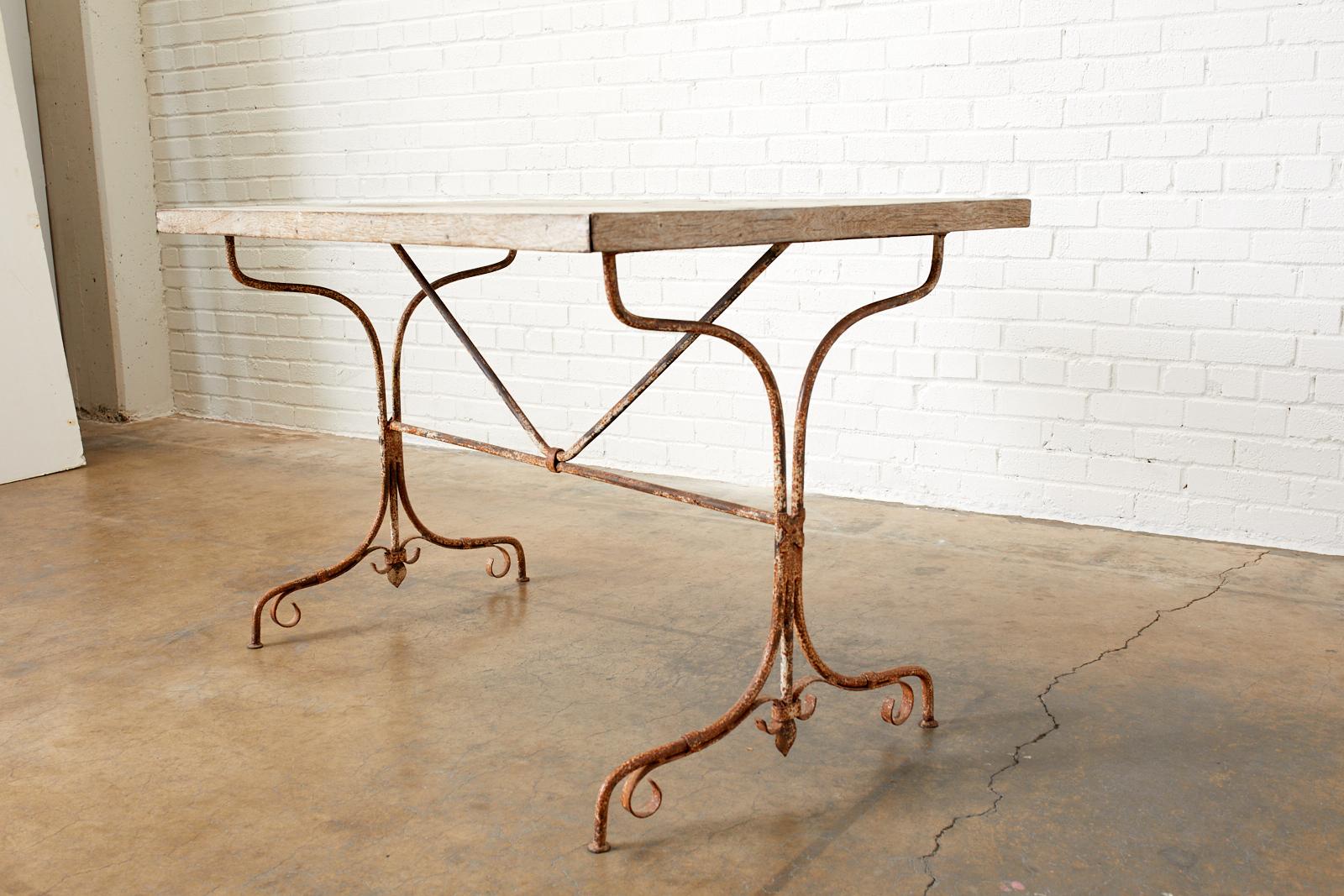 Rustic French Bistro Style Dining Table or Console 3