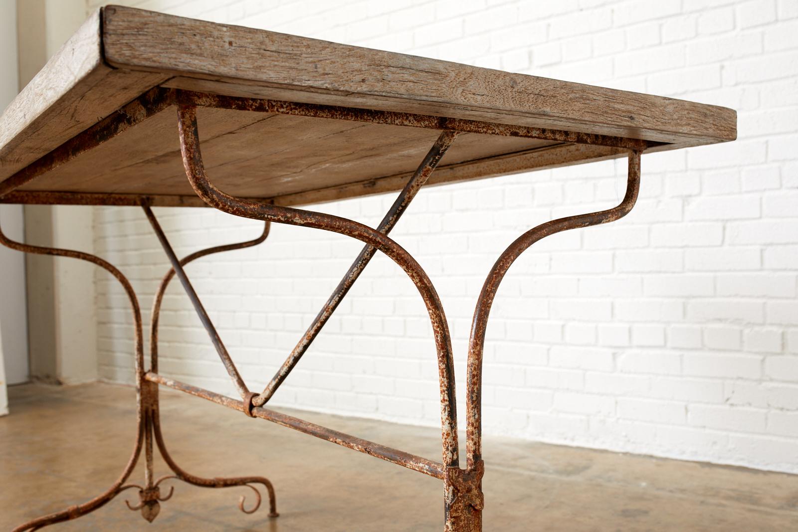 Rustic French Bistro Style Dining Table or Console 5