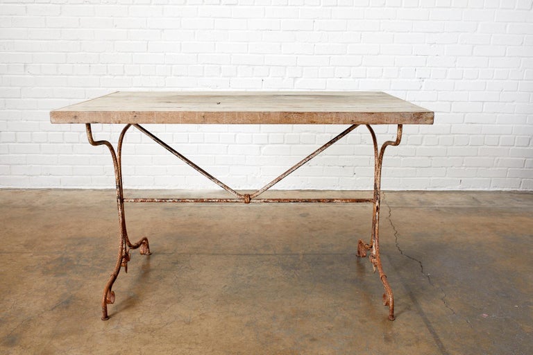Rustic French Bistro Style Dining Table or Console at 1stDibs french