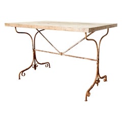 Rustic French Bistro Style Dining Table or Console