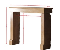 Rustic French Burgundy Limestone Fireplace Mantel – Timeless Natural Elegance