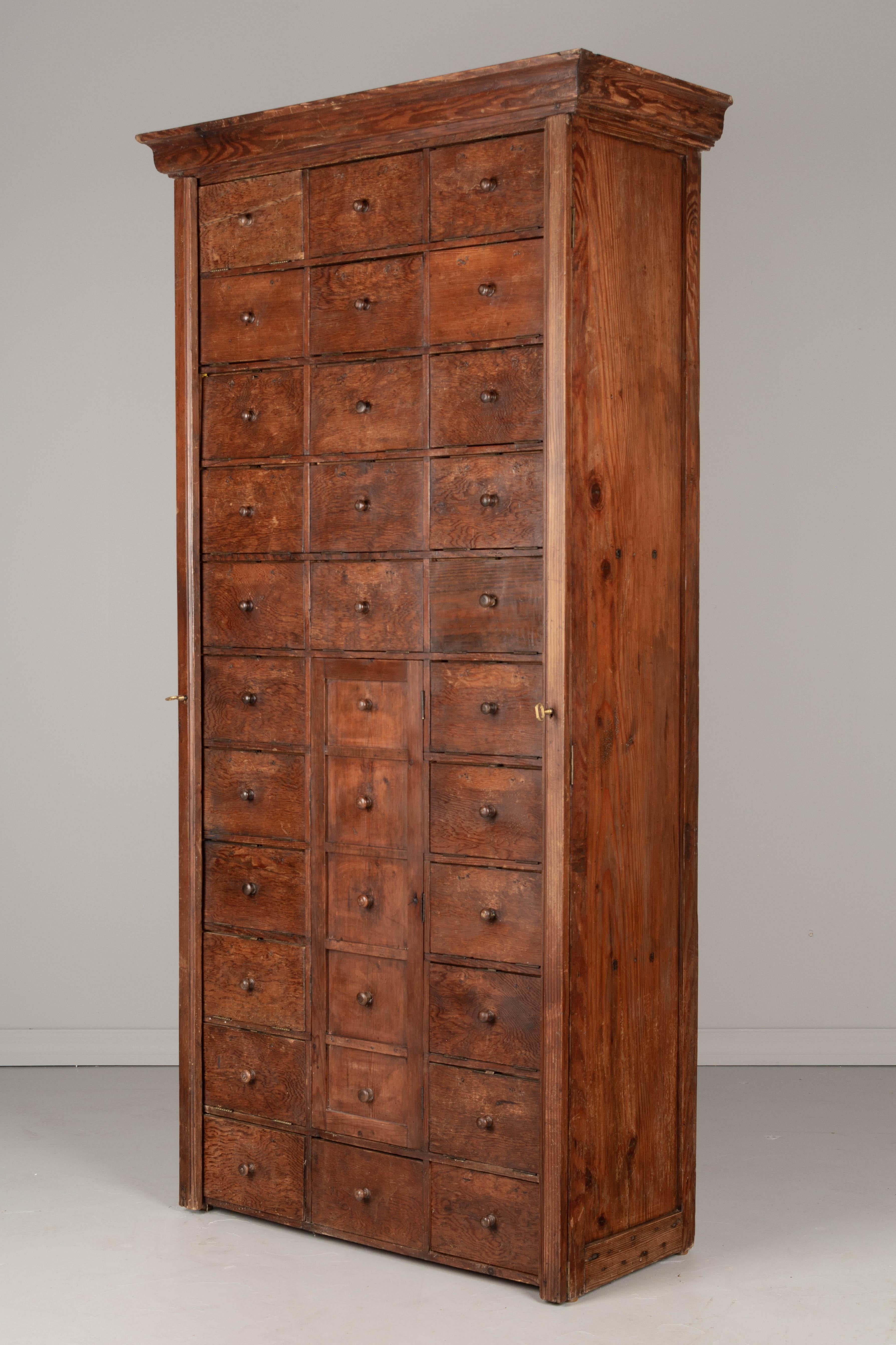 Rustic French Cartonnier, or Cabinet with Compartments In Good Condition For Sale In Winter Park, FL