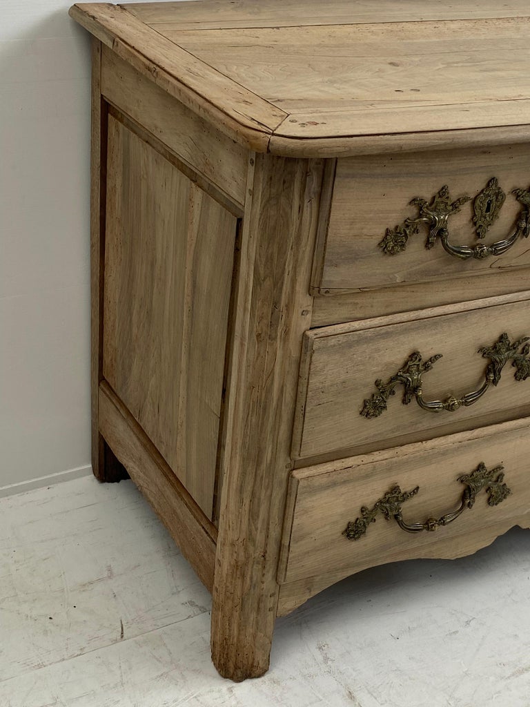 Rustic French Commode in Bleached Walnut For Sale at 1stDibs