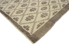 Rustic French Country Style Vintage Turkish Oushak Rug, Kitchen, or Entry Rug