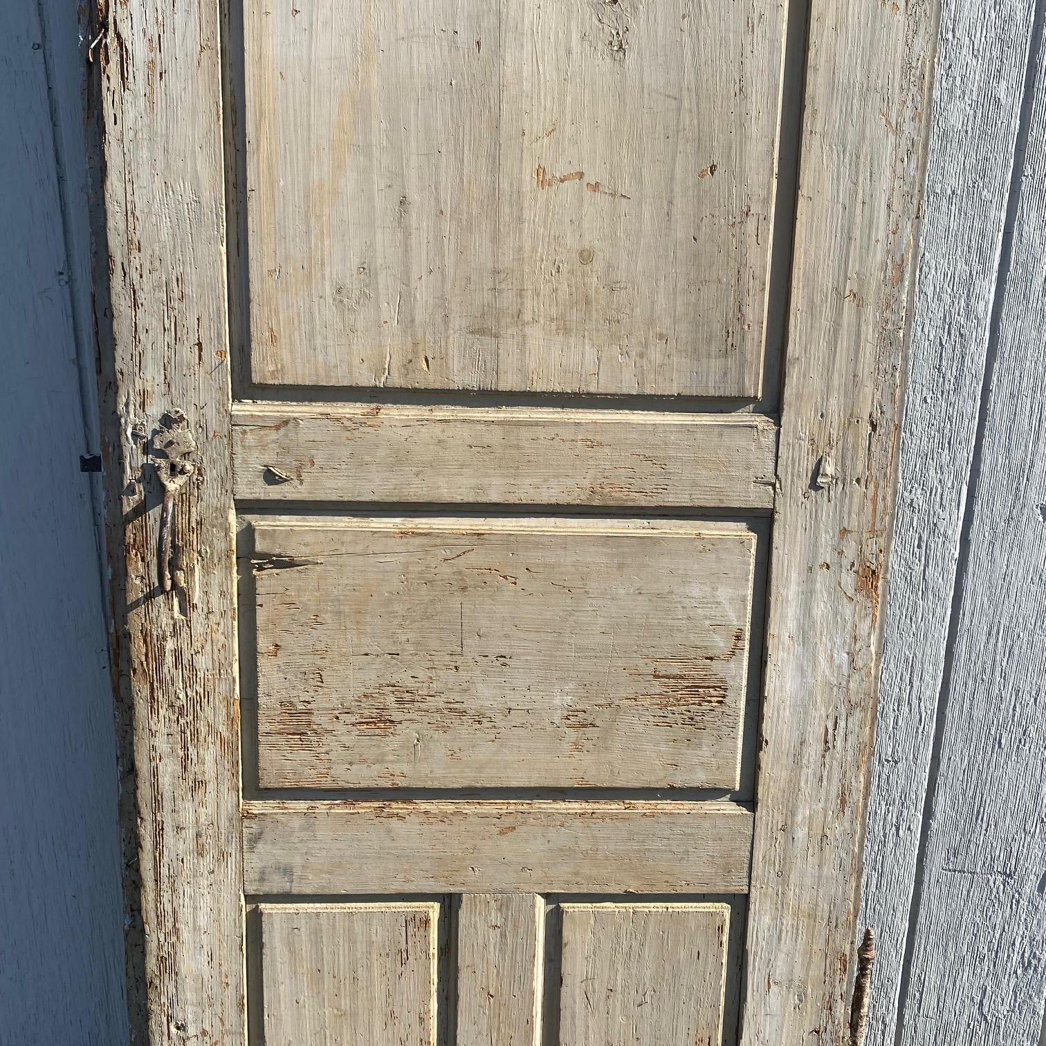Rustic French Early 19th Century Carved and Signed Door  For Sale 8