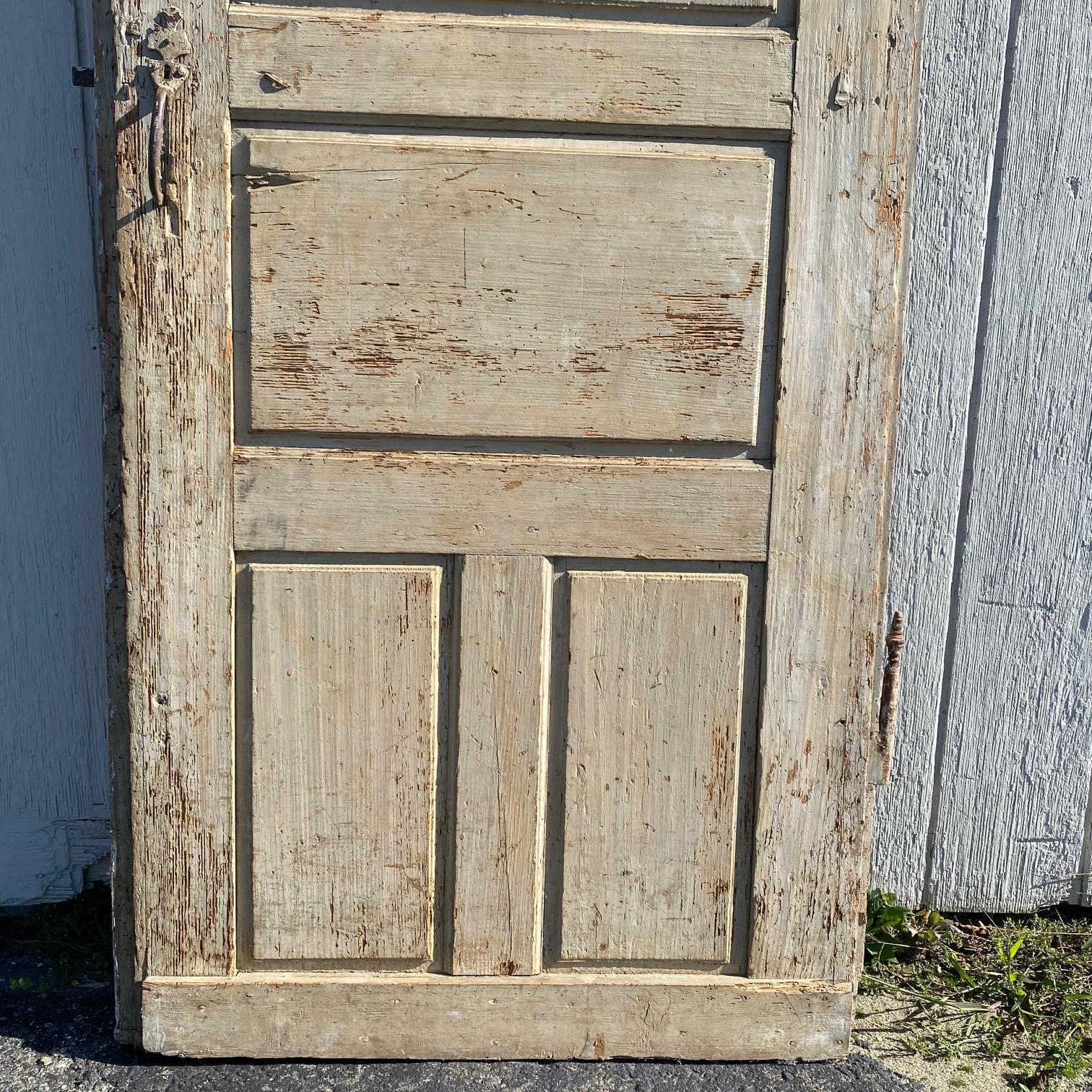 Rustic French Early 19th Century Carved and Signed Door  For Sale 9