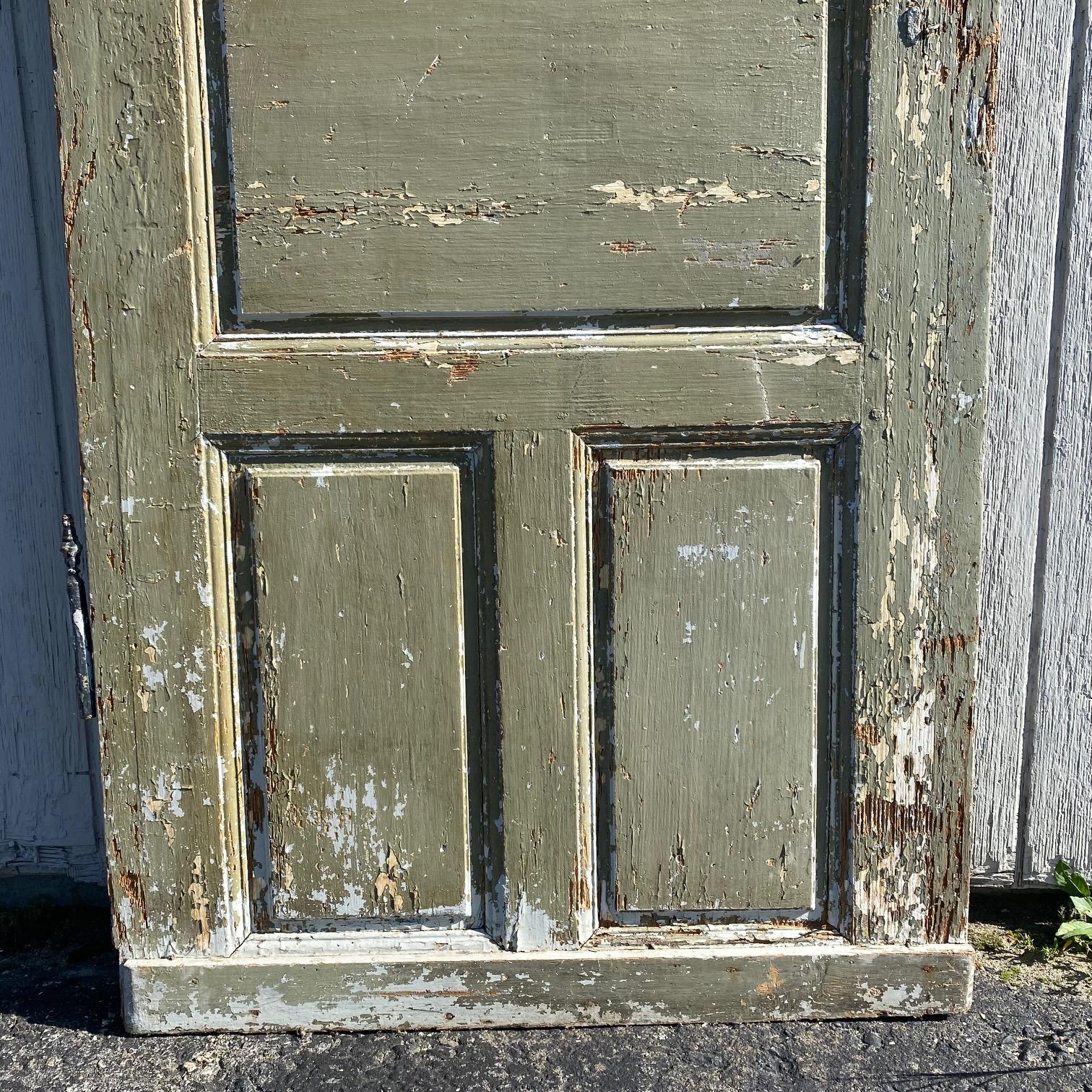 Rustic French Early 19th Century Carved and Signed Door  For Sale 3