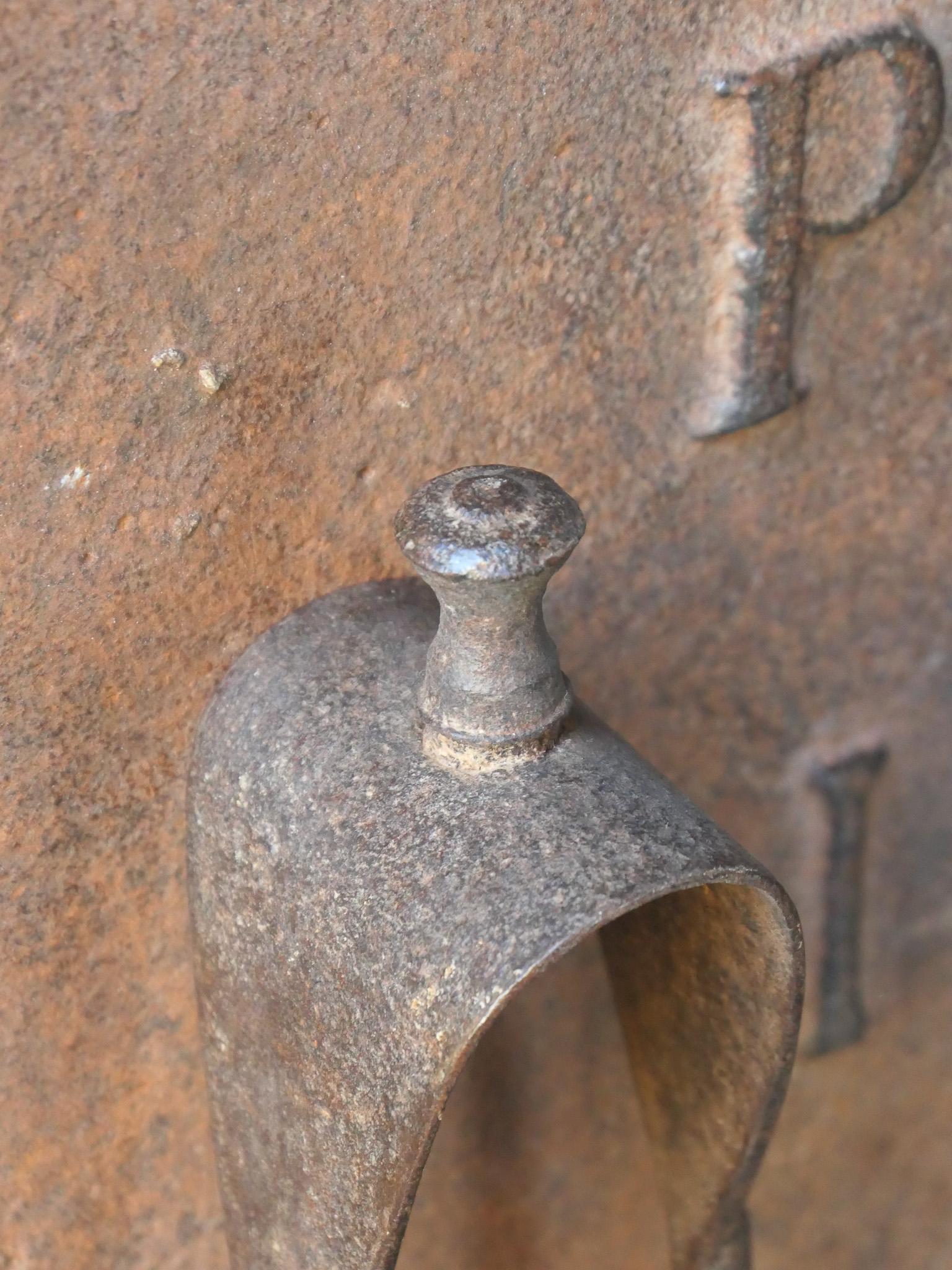 Rustikale französische Kaminwerkzeuge, 17.-18. Jahrhundert im Angebot 3