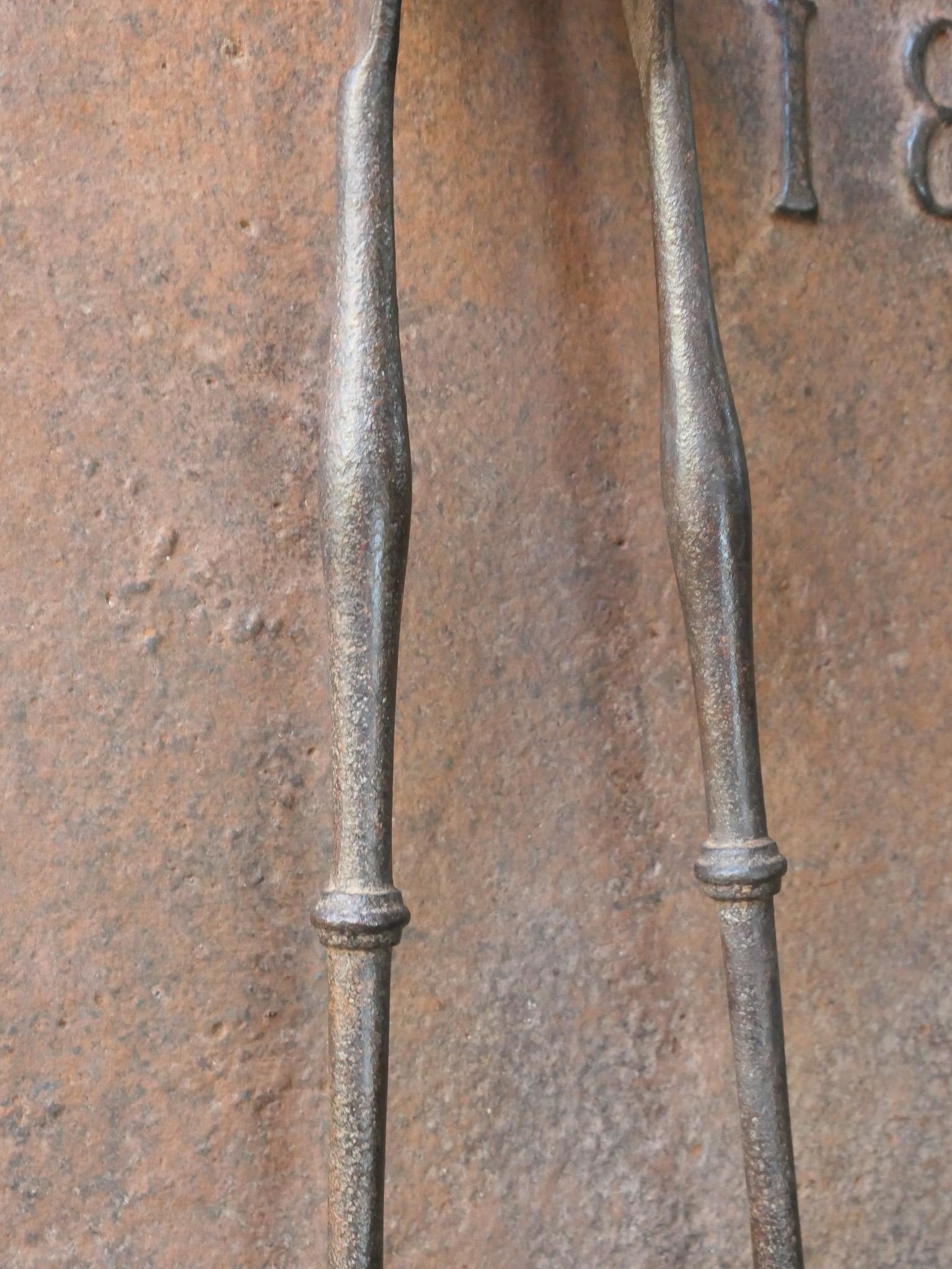Rustic French Fireplace Tools, 17th-18th Century For Sale 8