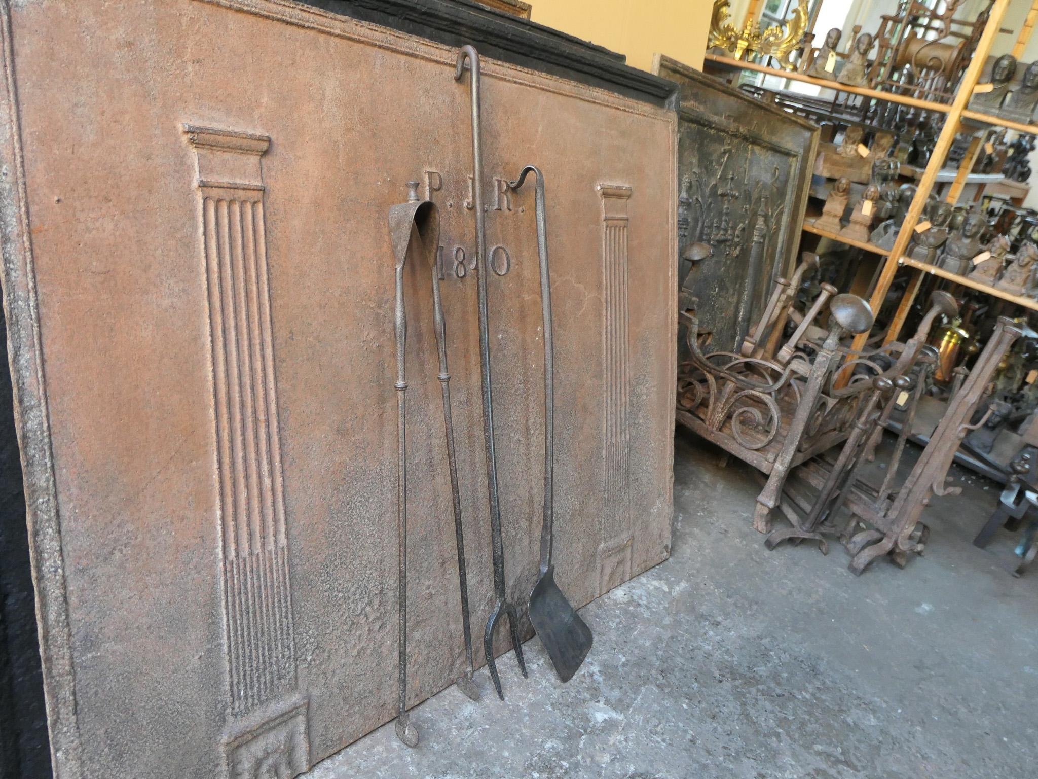 Rustic French Fireplace Tools, 17th-18th Century For Sale 10