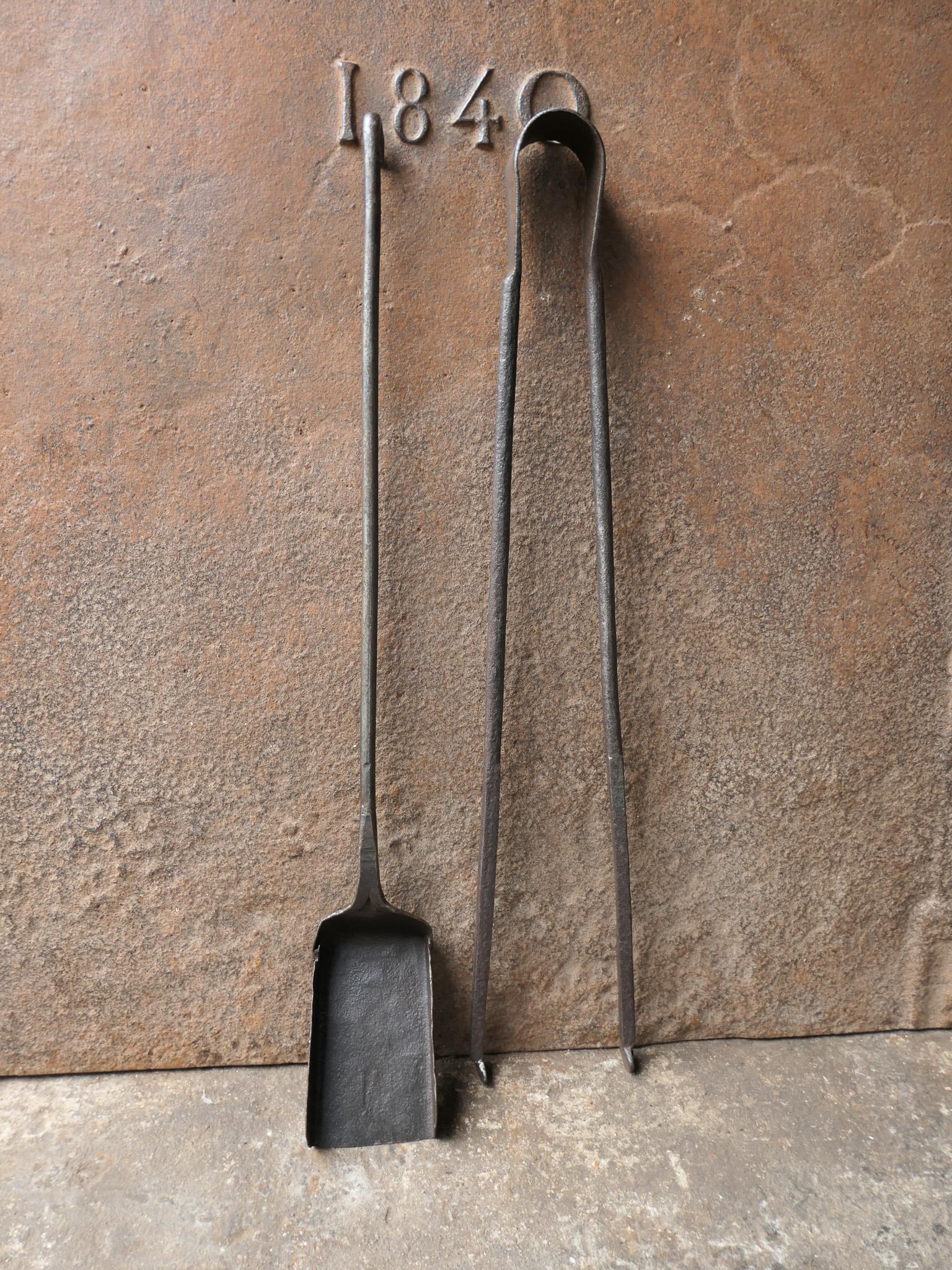 Louis XIV Rustic French Fireplace Tools, 17th-18th Century